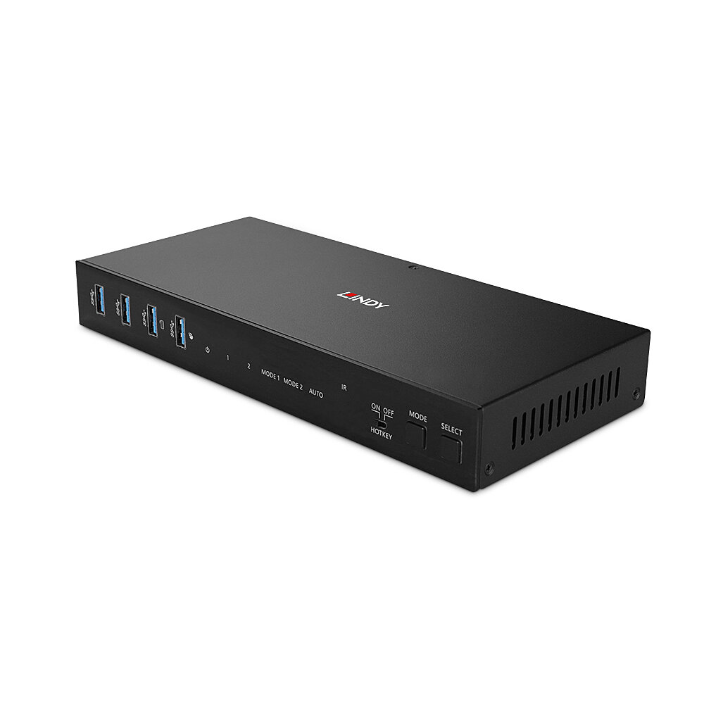Lindy 2 Port Dual Head HDMI 4K60 USB3.0 KVM Switch