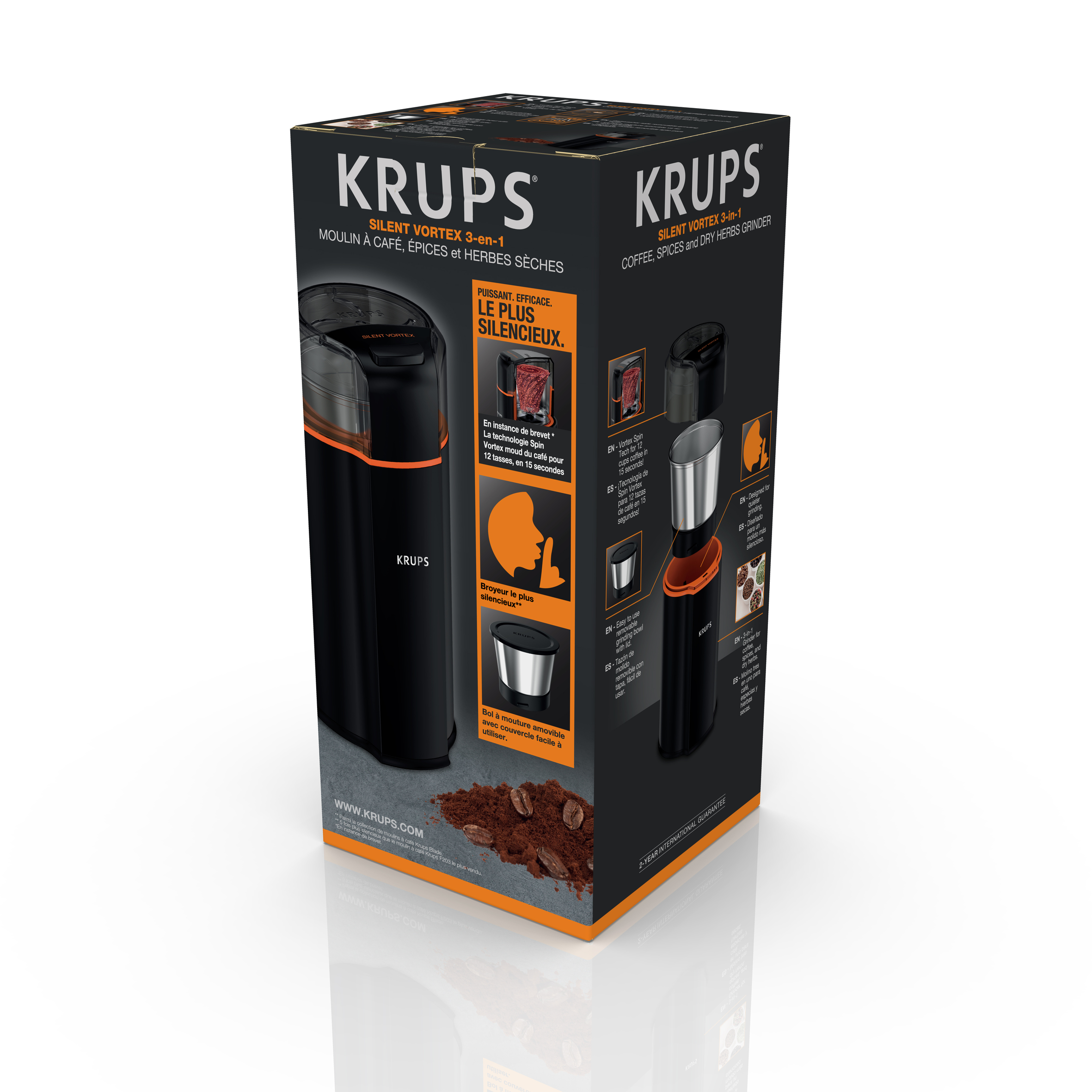 Krups Silent Vortex GX332810 - Gewürz-/Kaffeemühle, Ansicht 2
