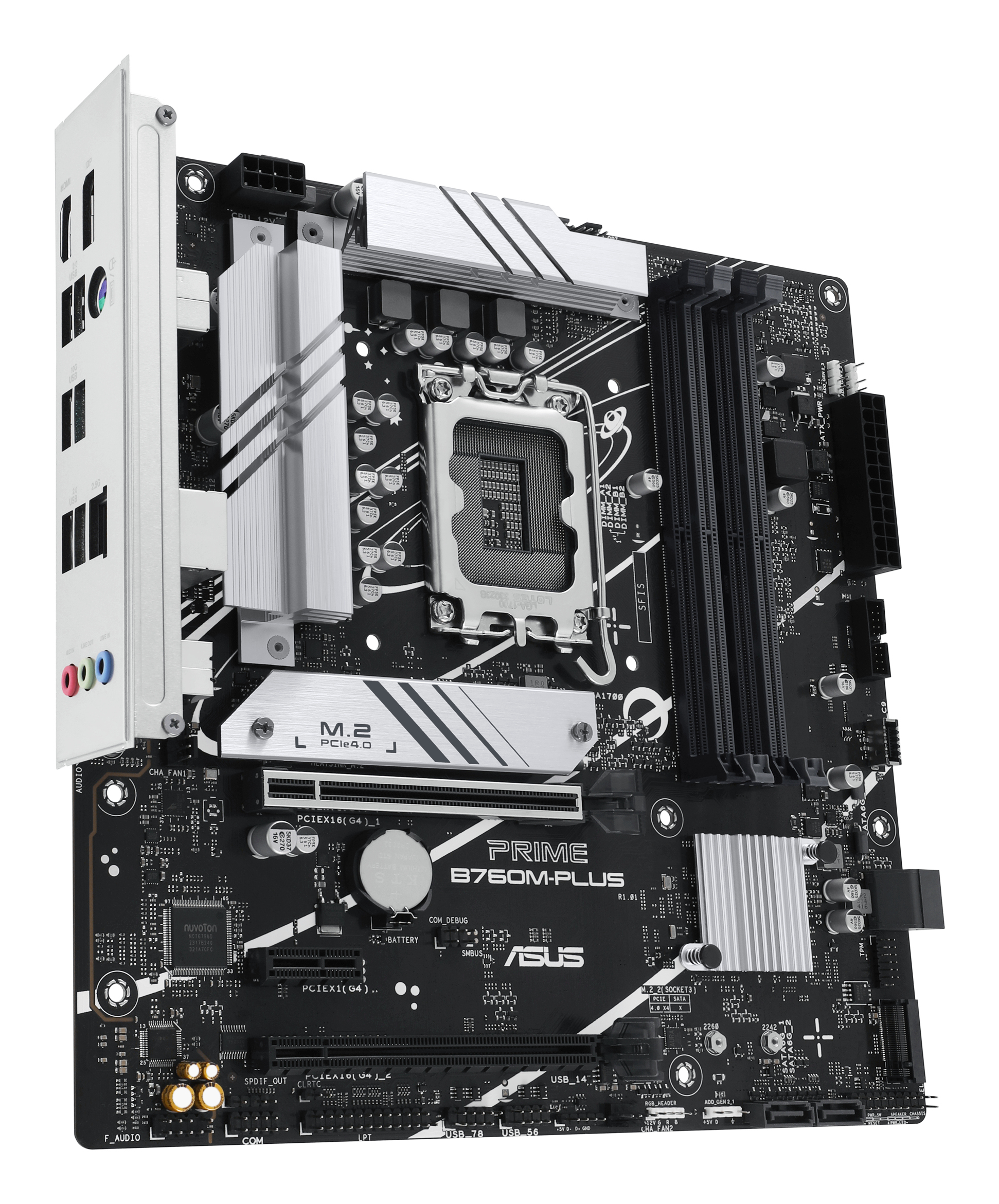 ASUS PRIME B760M-PLUS - Motherboard - micro ATX - LGA1700-Sockel - B760 Chipsatz, Ansicht 4