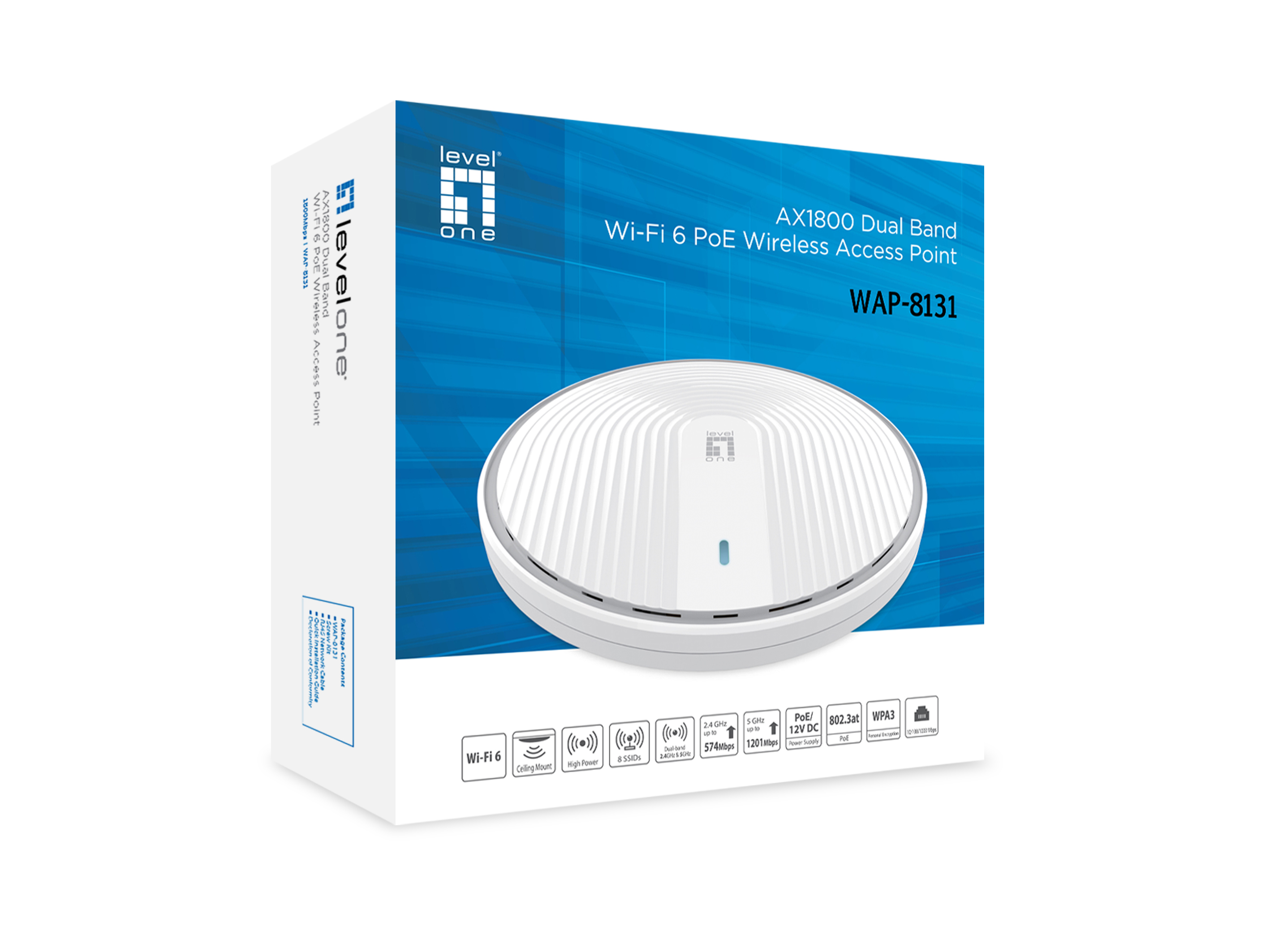 LevelOne WAP-8131 - Accesspoint - Wi-Fi 6 - 2.4 GHz, Ansicht 2