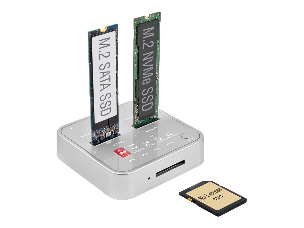 Delock SSD-Dockingstation Schächte: 2 - M.2 - M.2 NVMe Card - USB 3.2 (Gen 2)