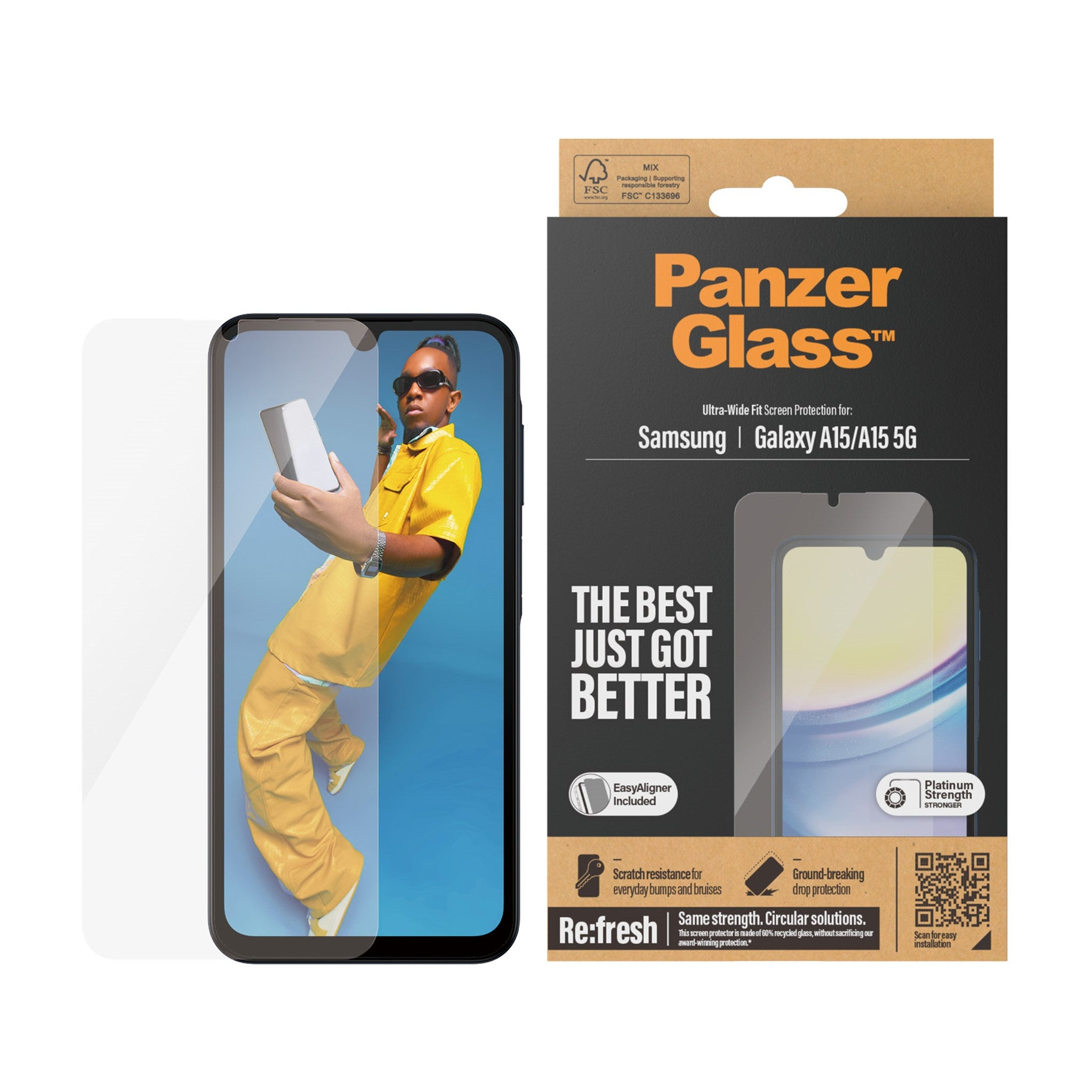 PanzerGlass Samsung Galaxy new A14 A14 5G UWF, Ansicht 3