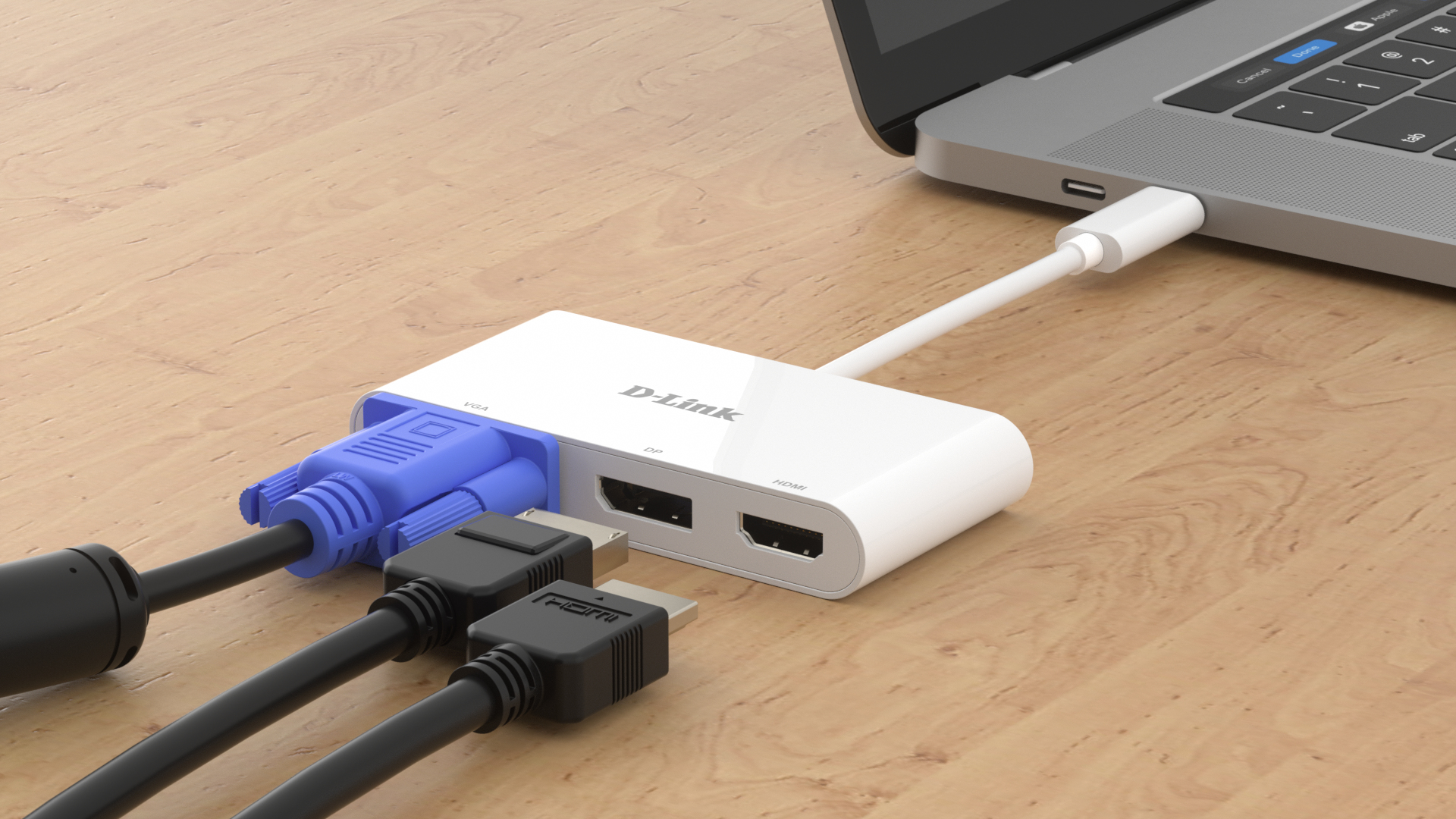 D-Link DUB-V310 - Videoadapter - 24 pin USB-C männlich zu HD-15 (VGA), Ansicht 4