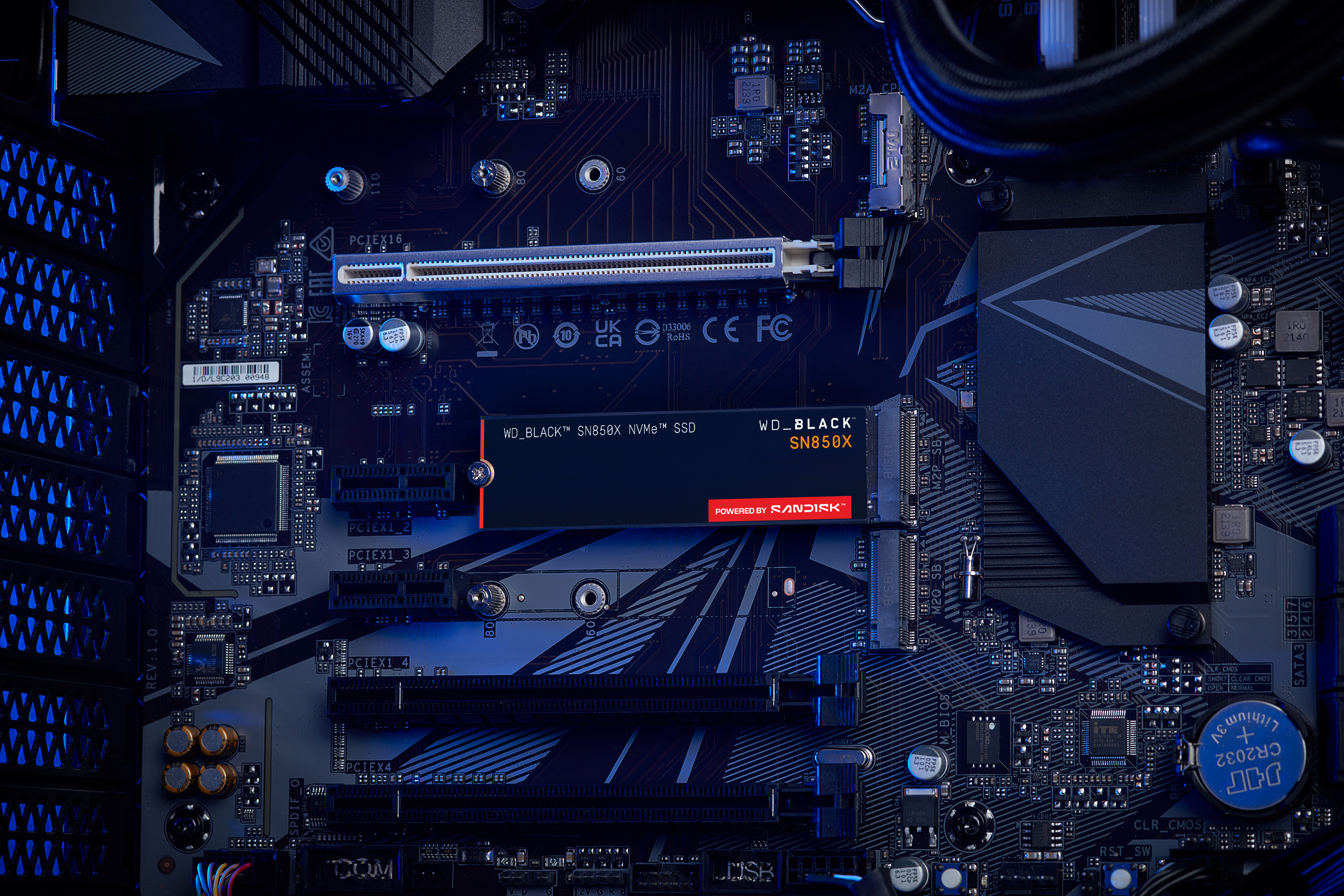 WD WD_BLACK SN850X WDS800T2X0E-00CDD0 - SSD - verschl?sselt - 8 TB - intern - M.2 2280 - PCIe 4.0 x4 (NVMe), Ansicht 3