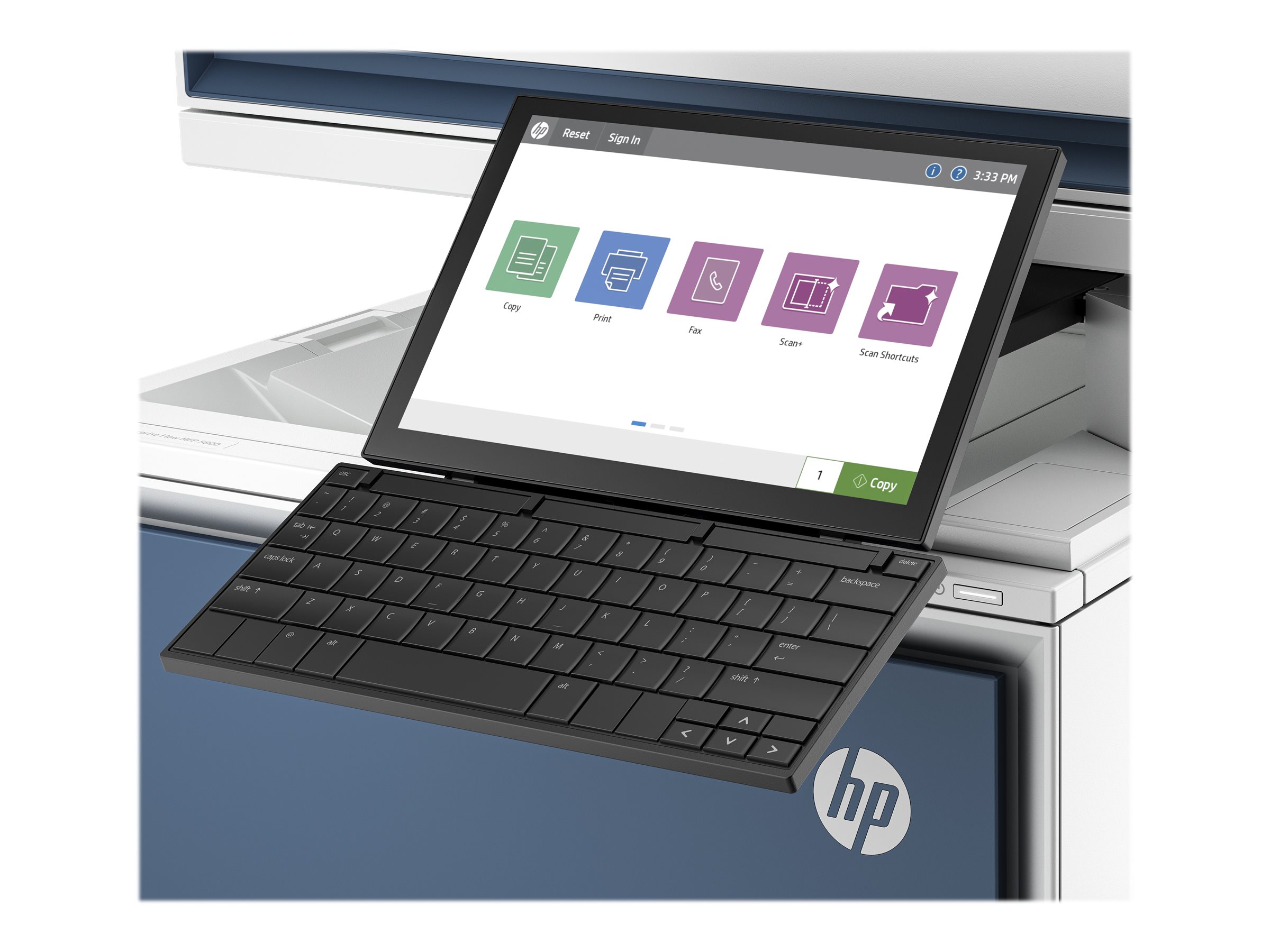 HP LaserJet Enterprise Flow MFP 5800zf - Multifunktionsdrucker - Farbe - Laser - Legal (216 x 356 mm), Ansicht 5