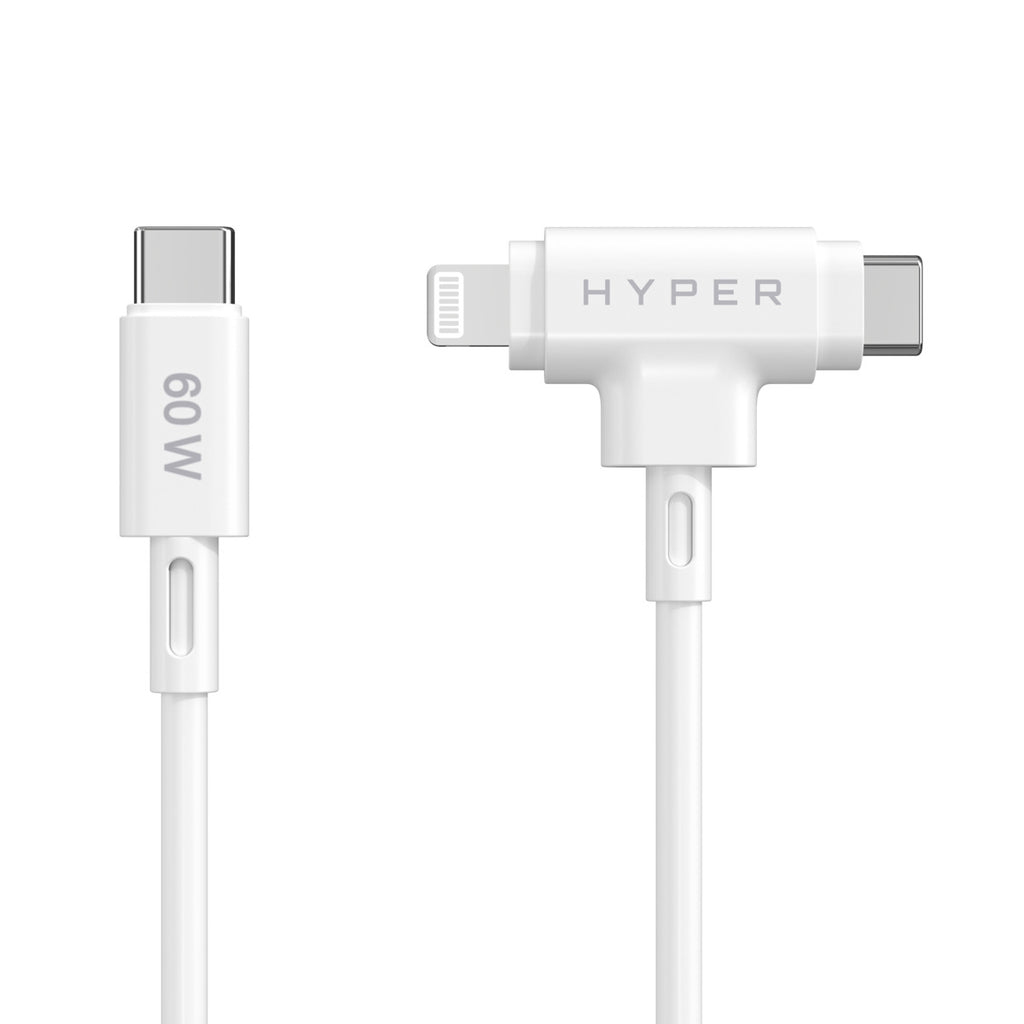 Targus HyperJuice - Lightning-Kabel - 24 pin USB-C männlich zu 24 pin USB-C, Lightning männlich - Weiß, Ansicht 2