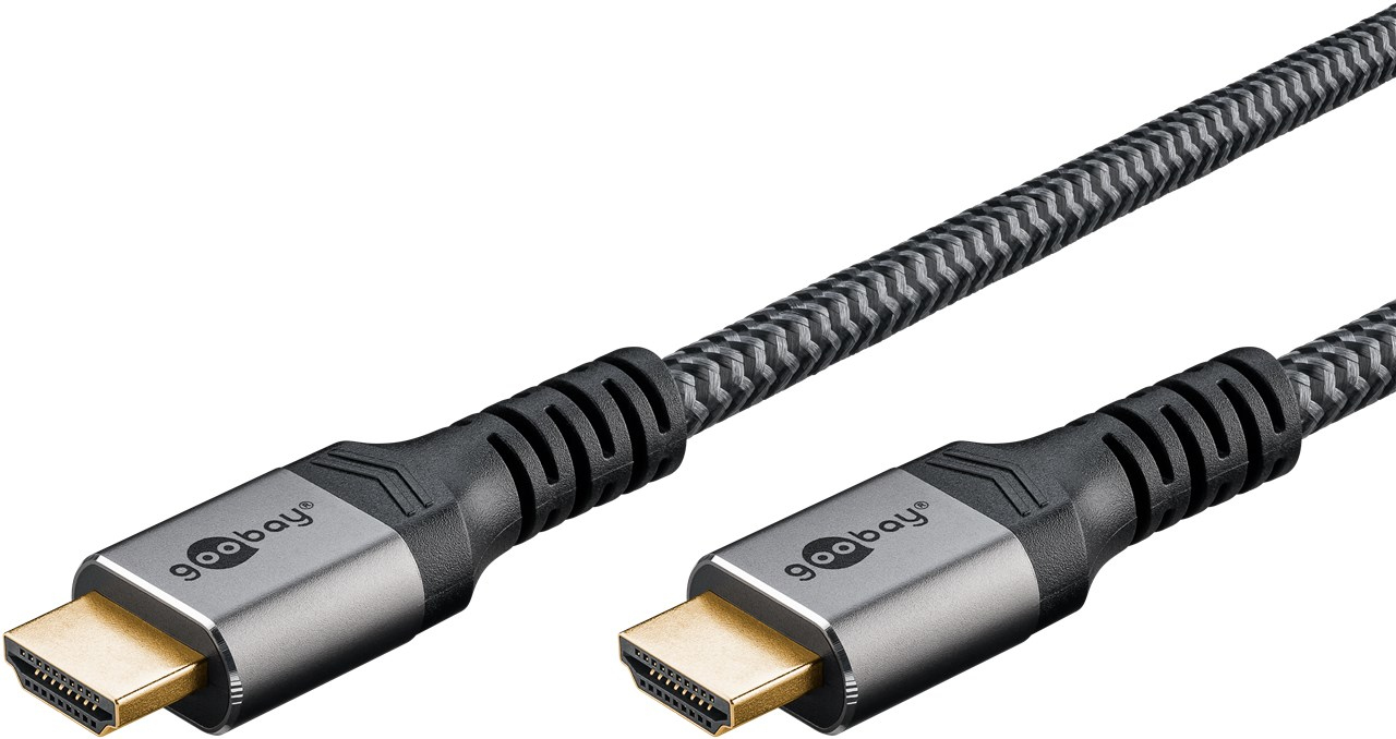 Goobay High-Speed-HDMI -Kabel mit Ethernet 2 m Sharkskin Grey - HDMI -Stecker Typ A>, Ansicht 2