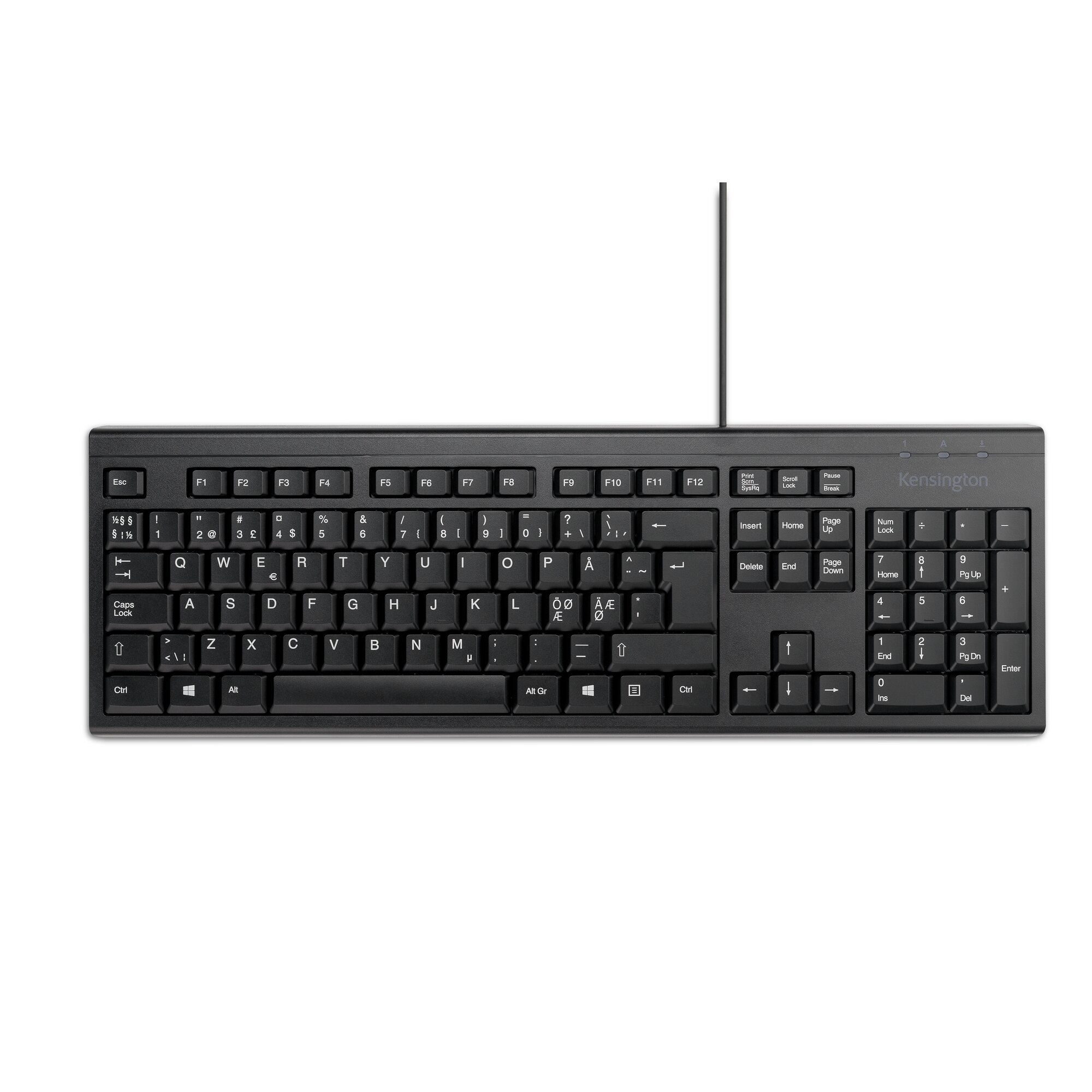 Kensington KB100 EQ - Tastatur - full size - USB - TL: Nordisch, QWERTY, Ansicht 2