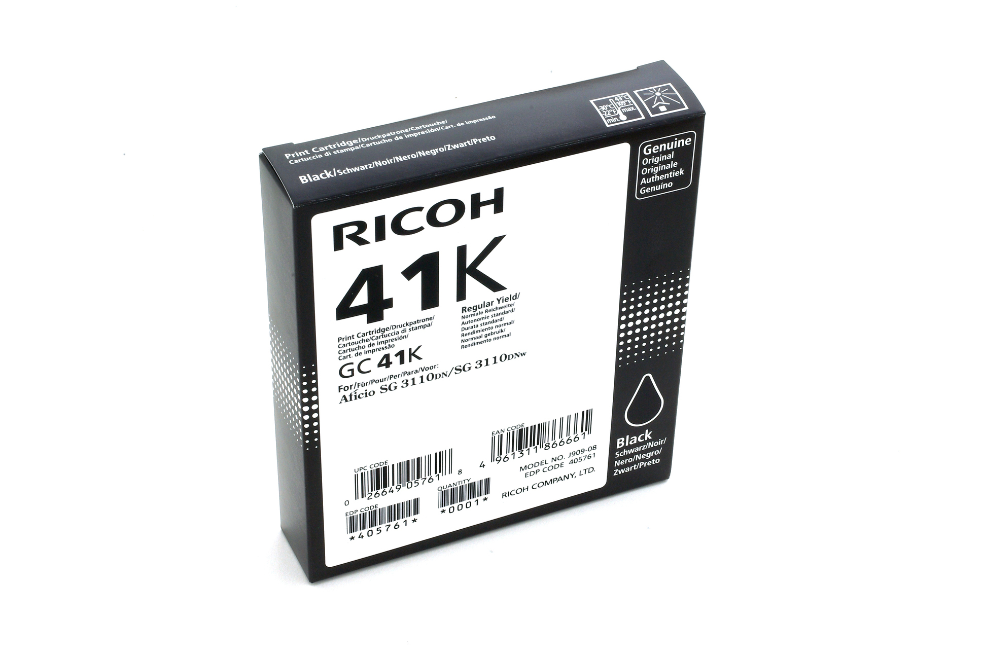 Ricoh Schwarz - Original - Tintenpatrone - für Ricoh Aficio SG 3100, Ansicht 3
