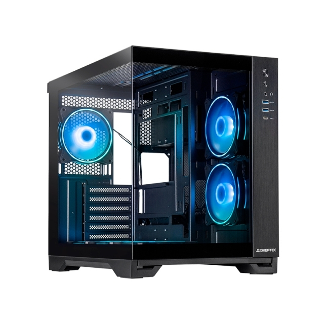 Chieftec Visio - Tower - ATX (gehärtetes Glas) - keine Spannungsversorgung (ATX), Ansicht 2