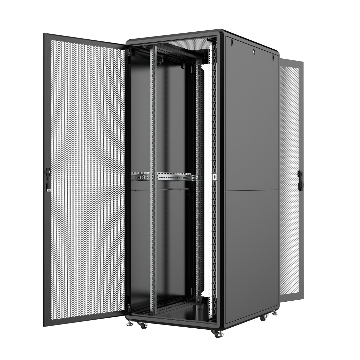 Lanview RSL42U81BL - 42U - 600 kg - 127,7 kg - Schwarz, Ansicht 2