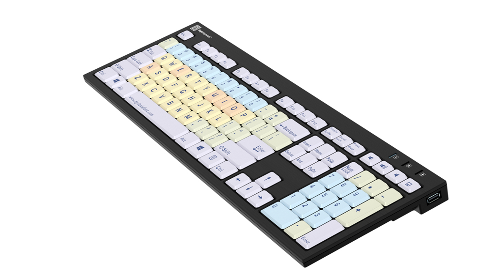 Logickeyboard Dyslexie NERO Slimline - Tastatur - TL: UK, QWERTY, Ansicht 2