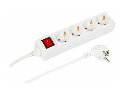 MicroConnect 4-way Schuko Power Strip on/off switch White - Steckdosenleiste, Ansicht 2