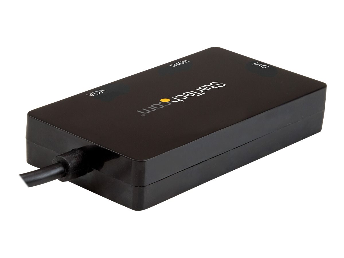 StarTech.com 4K USB C to HDMI, VGA & DVI Multi Port Video Display Adapter for Mac / Windows Laptop & Monitor (CDPVGDVHDBP)