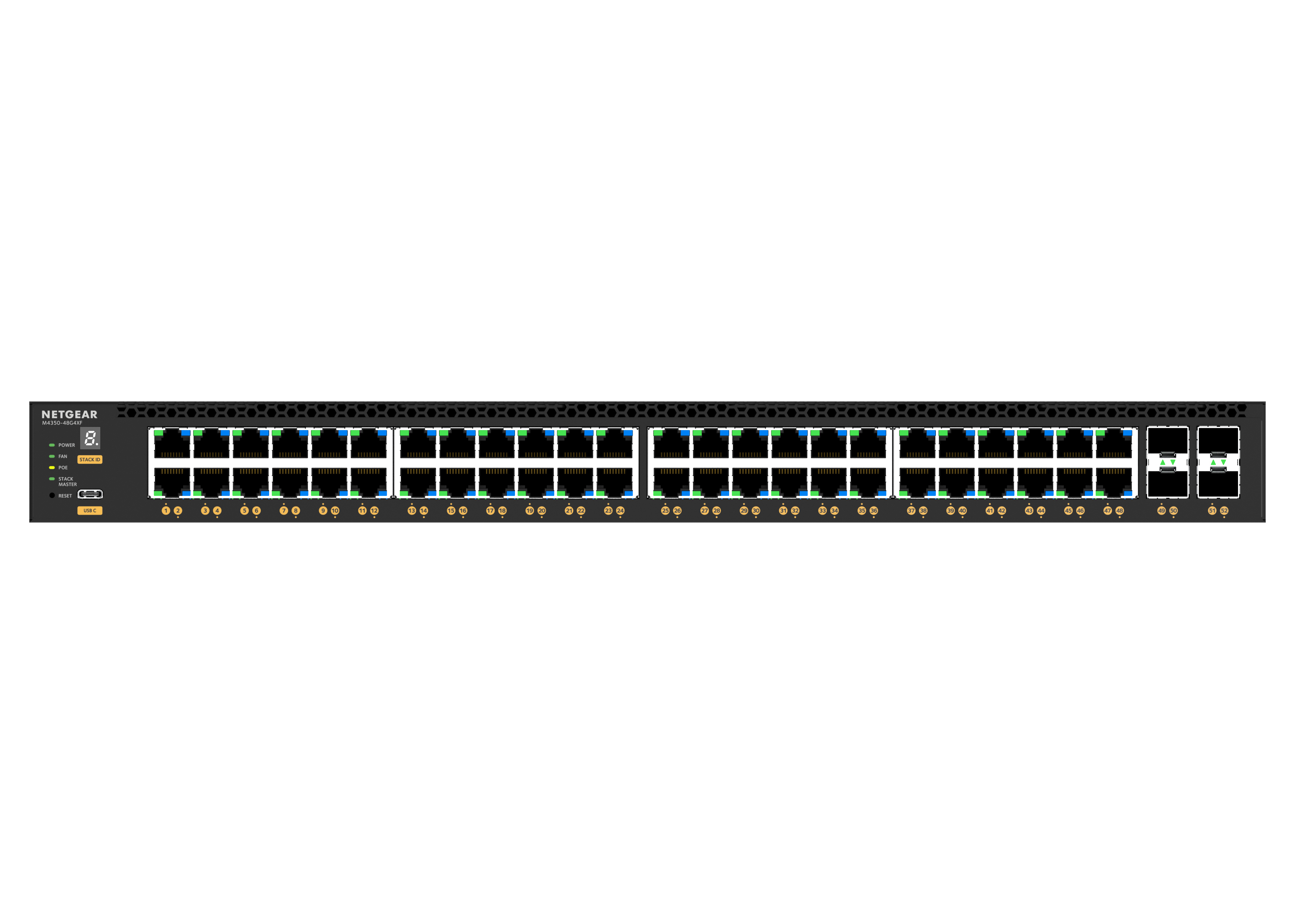 Netgear M4350-48G4XF - Switch - L3 - managed - 48 x 10/100/1000 (PoE+), Ansicht 4