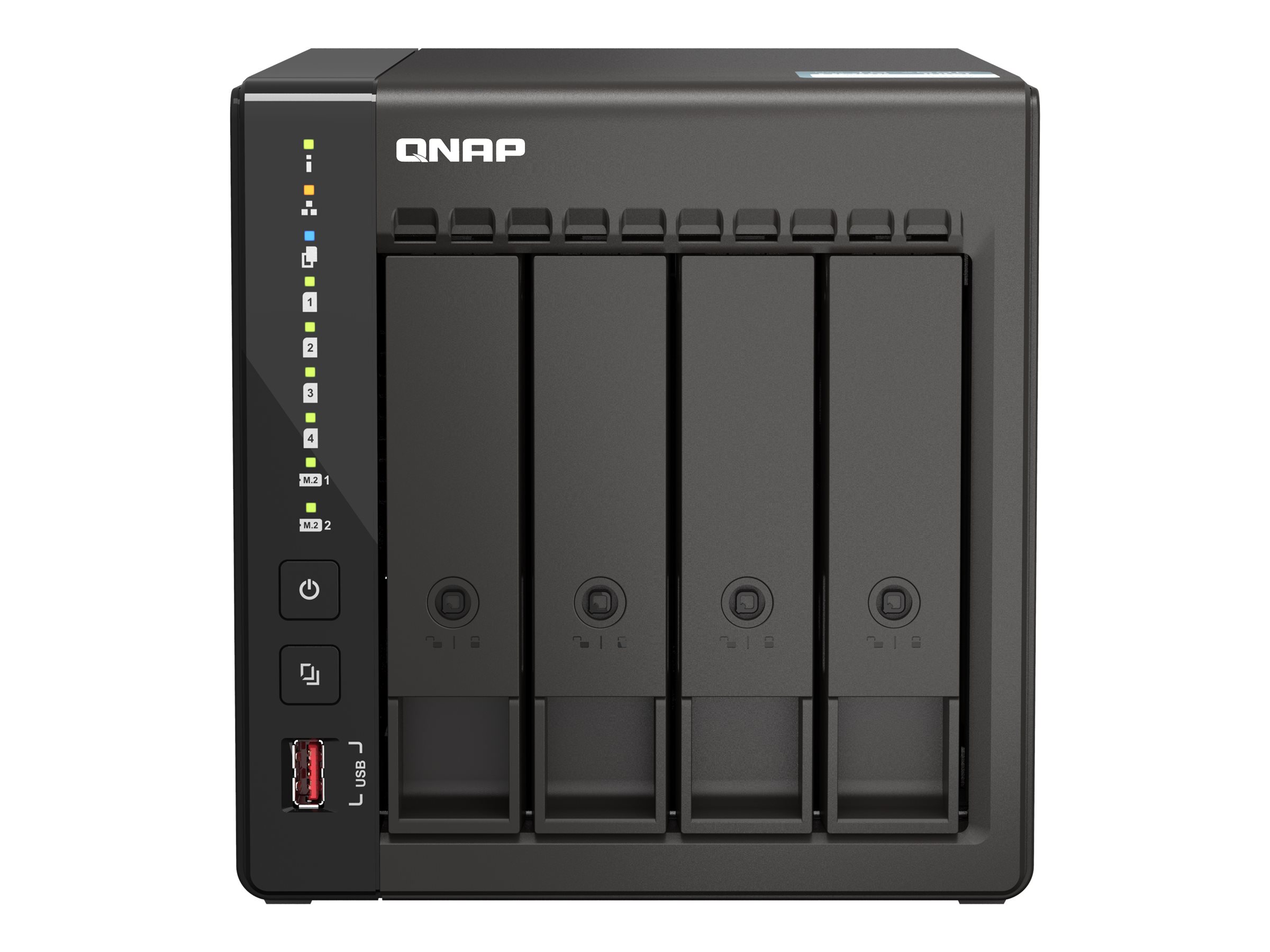 QNAP TS-453E - NAS-Server - 4 Schächte - SATA 6Gb/s - RAID RAID 0, 1, 5, 6, 10, 50, JBOD, 60 - RAM 8 GB - 2.5 Gigabit Ethernet - iSCSI Support