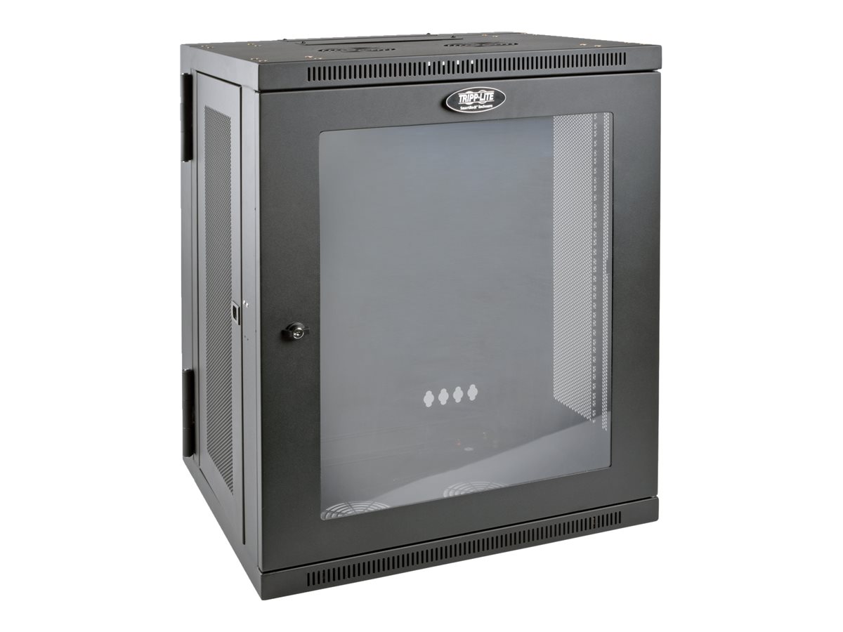 Tripp Eaton Tripp Lite Series 15U Wall Mount Rack Enclosure Server Cabinet w Hinged Acrylic Window - Schrank Netzwerkschrank - geeignet für Wandmontage - Schwarz - 15U - 48.3 cm (19)
