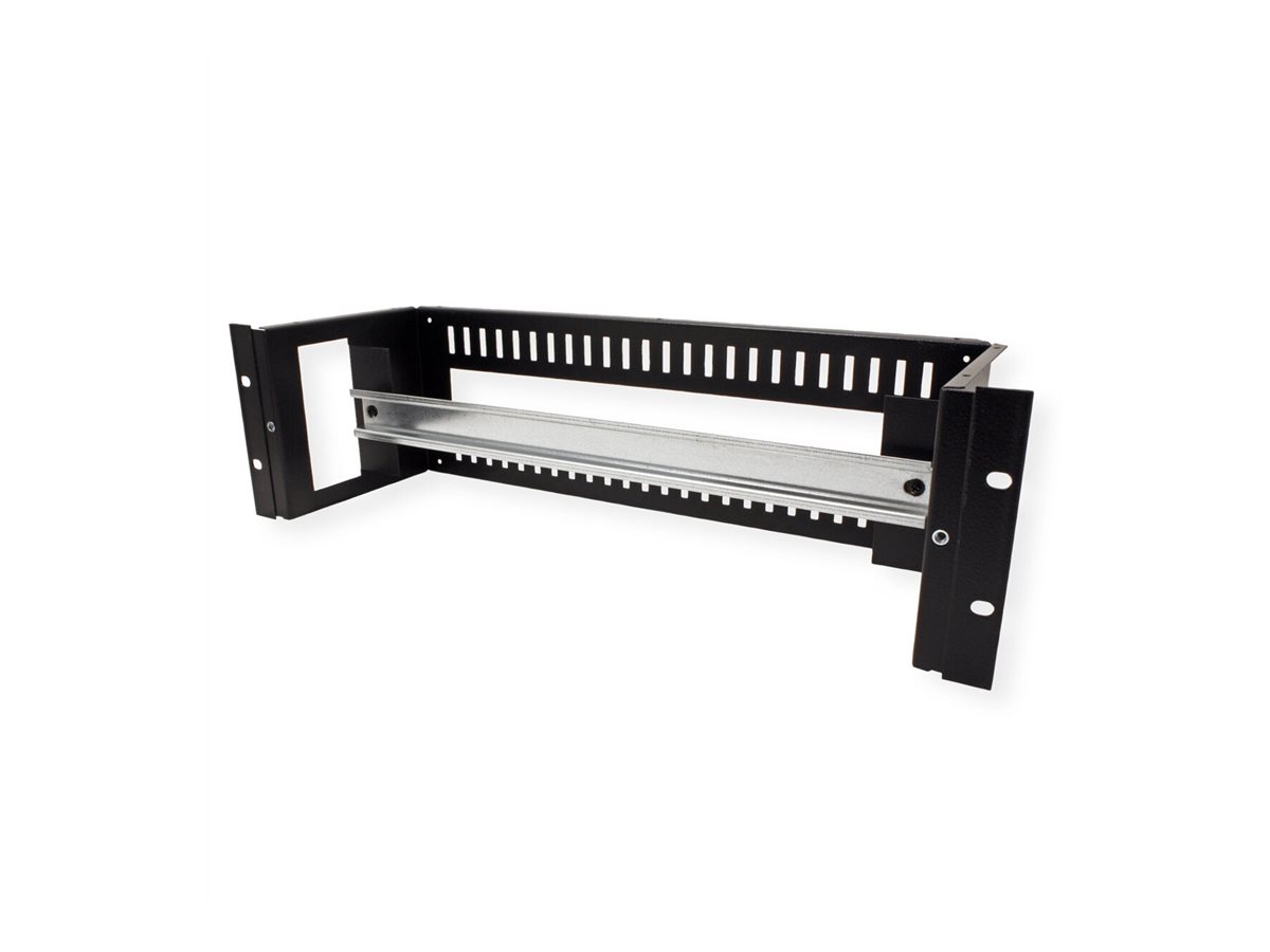 ROLINE 19 Zoll Hutschienenträger 3 HE 133x482x123 HxBxT schwarz, Ansicht 3