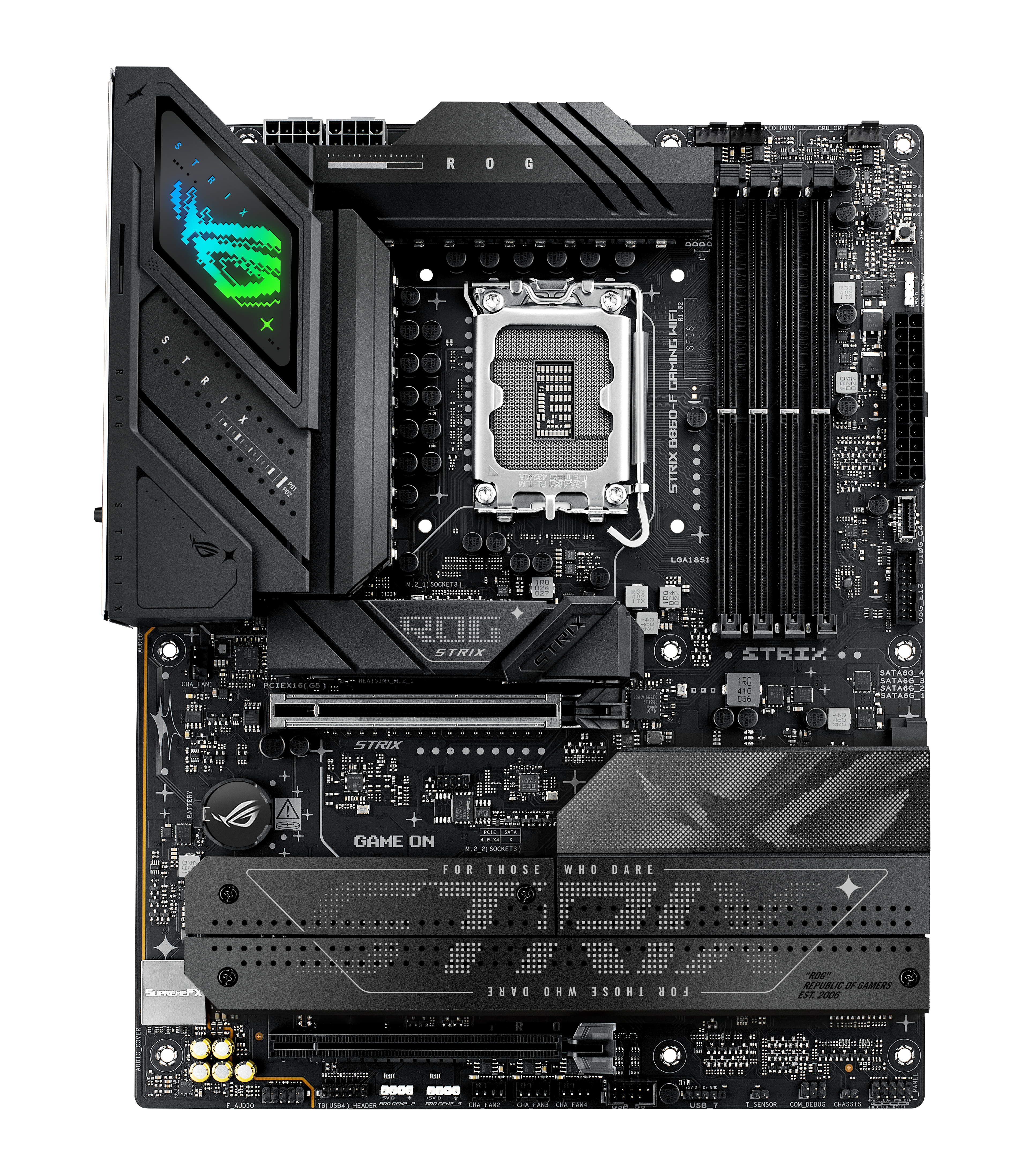 ASUS ROG STRIX B860-F GAMING WIFI - Motherboard - ATX - LGA1851-Sockel - B860 Chipsatz, Onboard-Grafik(CPU erforderlich), Ansicht 4