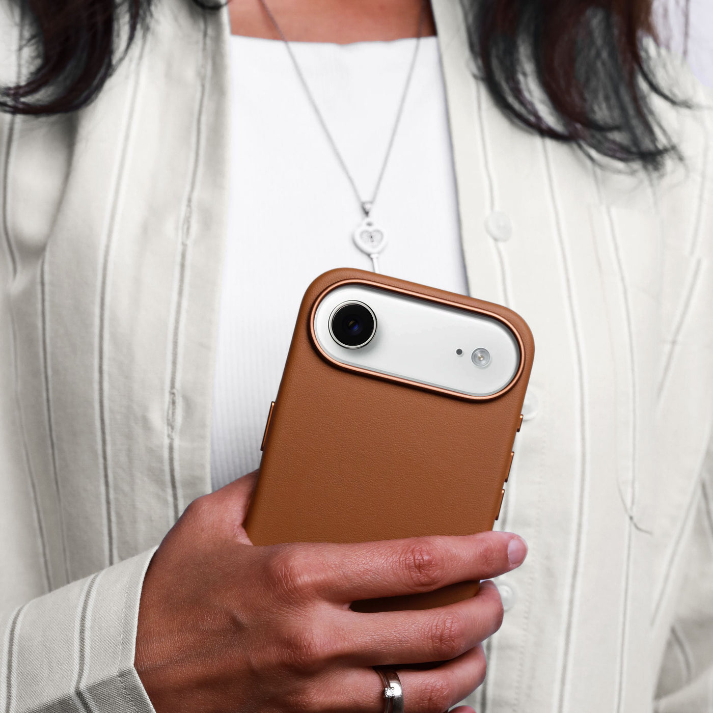 Vonmählen Like Leather - Hintere Abdeckung für Mobiltelefon - MagSafe-Kompatibilität - Polycarbonat (PC), Ansicht 2