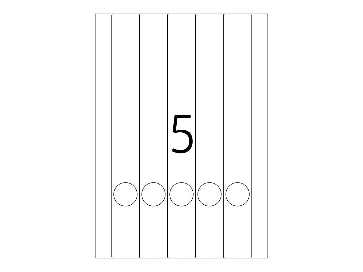 HERMA Special - Papier - matt - permanent selbstklebend - weiß - 34 x 297 mm 125 Etikett(en) (25 Bogen x 5), Ansicht 3