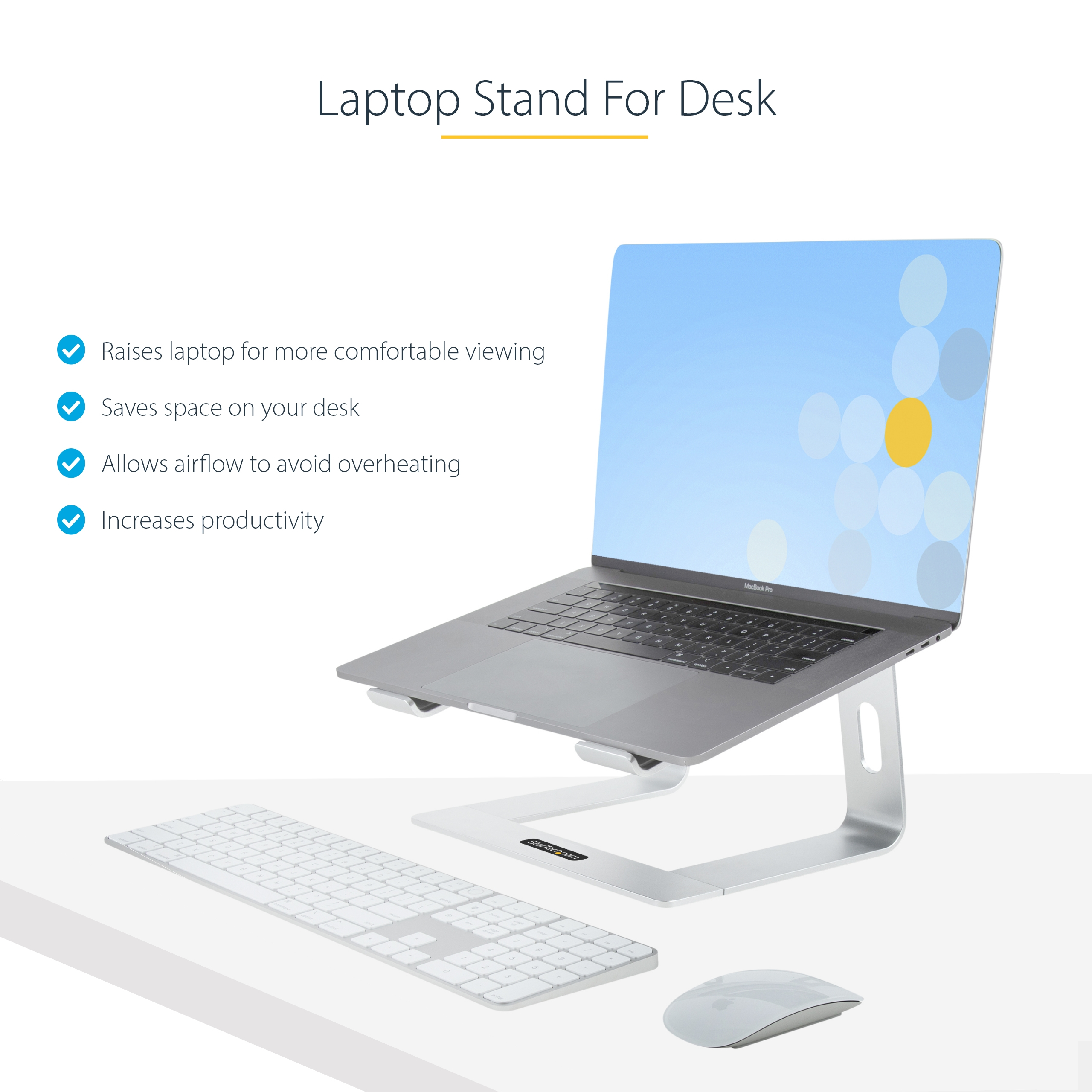 StarTech.com Schreibtisch Laptophalter, Laptophalterung/Laptop ablage/erhöhung bis 5kg Tragkraft, Ansicht 2