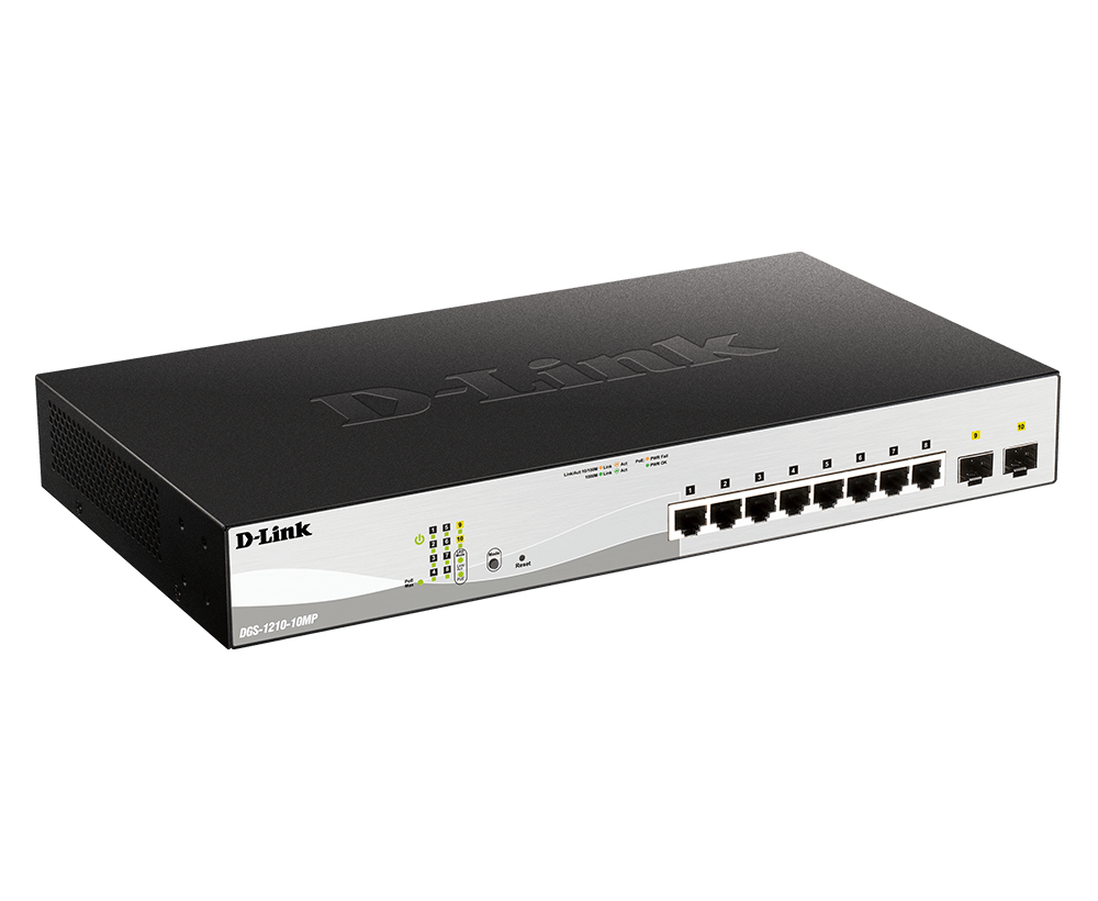 D-Link DGS 1210-10MP - Switch - L2+ - Smart - 8 x 10/100/1000 (PoE+), Ansicht 4
