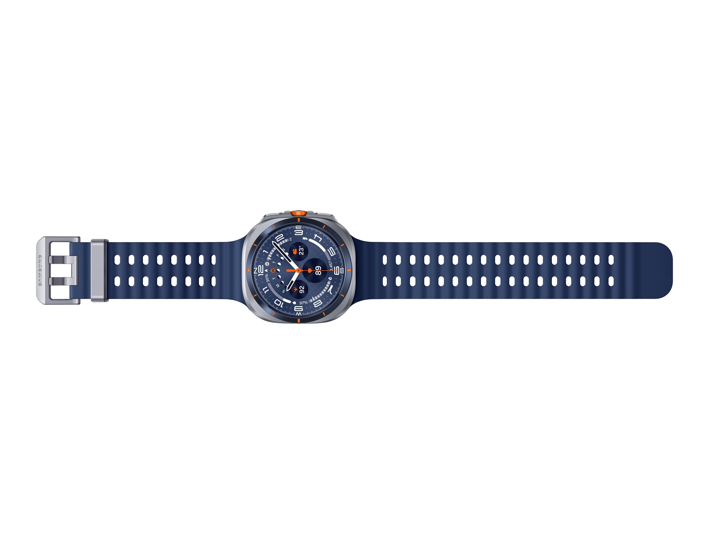 Samsung Galaxy Watch Ultra - 47 mm - Titanium Blue - intelligente Uhr mit Marineband - Blau - S/M/L - 3.73 cm, Ansicht 4