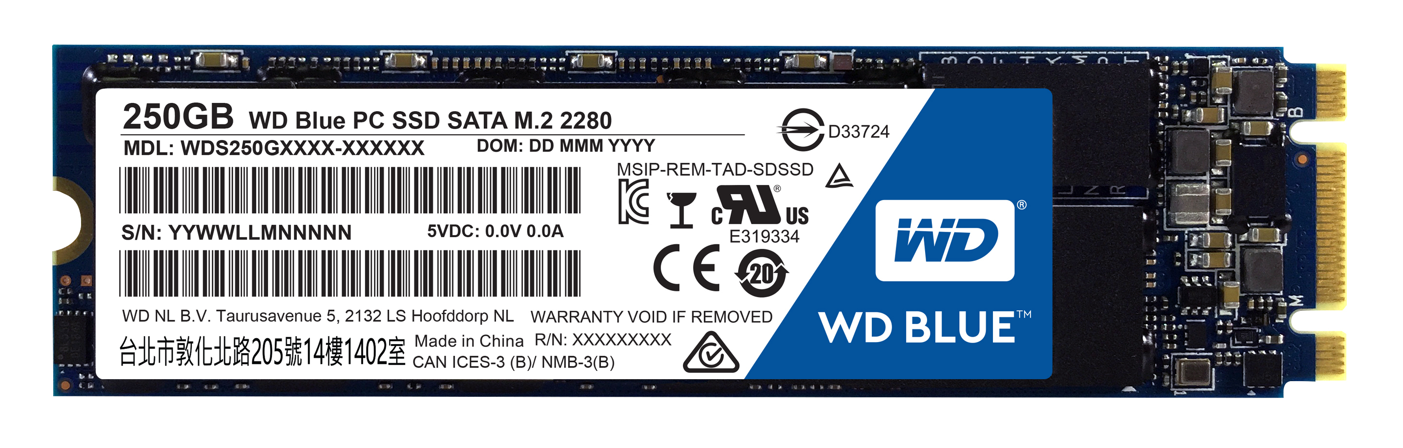 WD Blue PC SSD WDS250G1B0B - SSD - 250 GB - intern, Ansicht 3