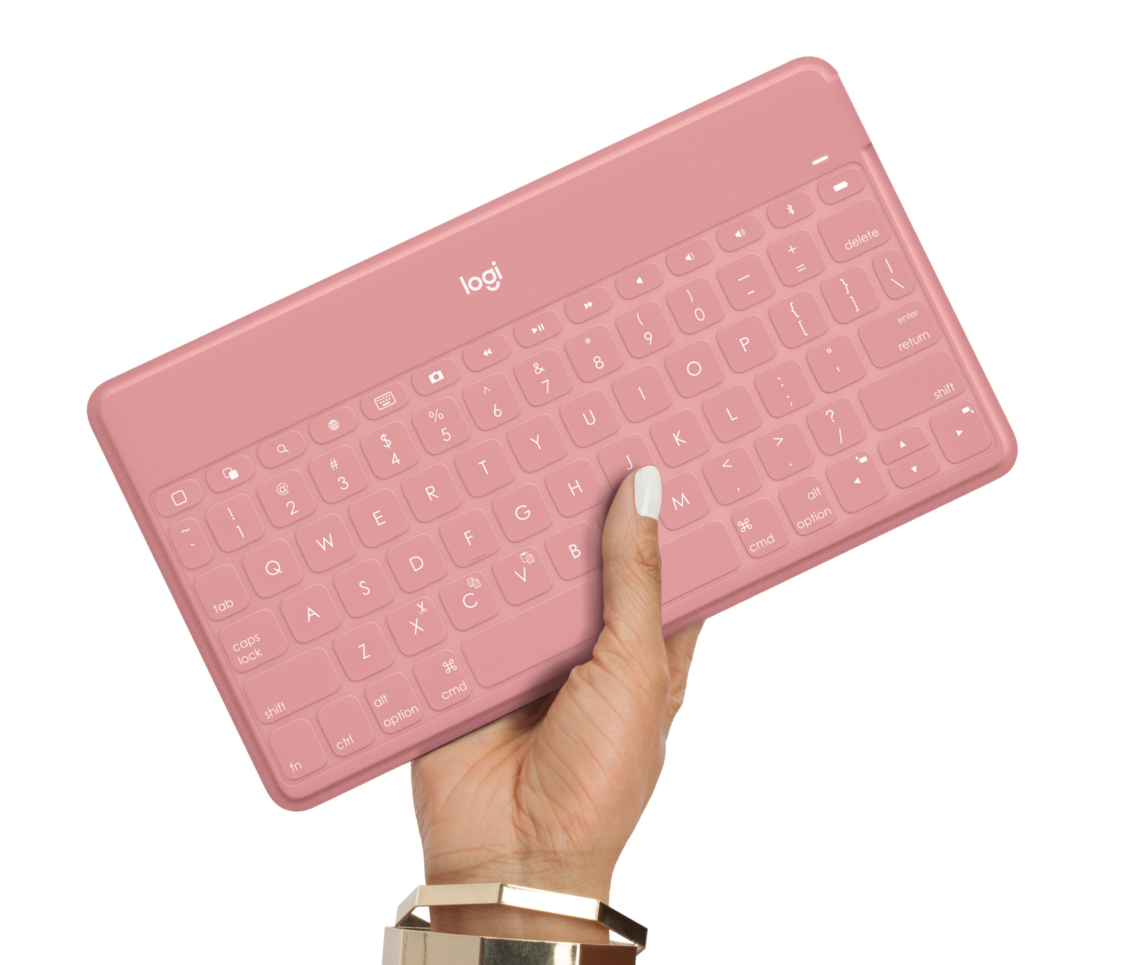 Logitech Keys-To-Go - UK International - 1,7 cm - 1,2 mm - Apple - iPad - iPhone - Apple TV - Pink