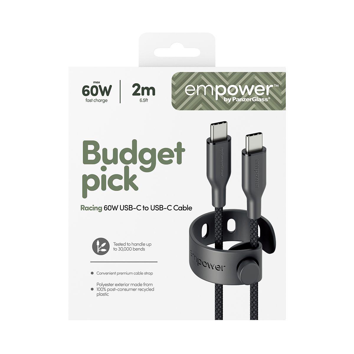 PanzerGlass empower by Racing 60W USB-C to Cable USB 2.0 - Kabel - Digital/Daten, Ansicht 3