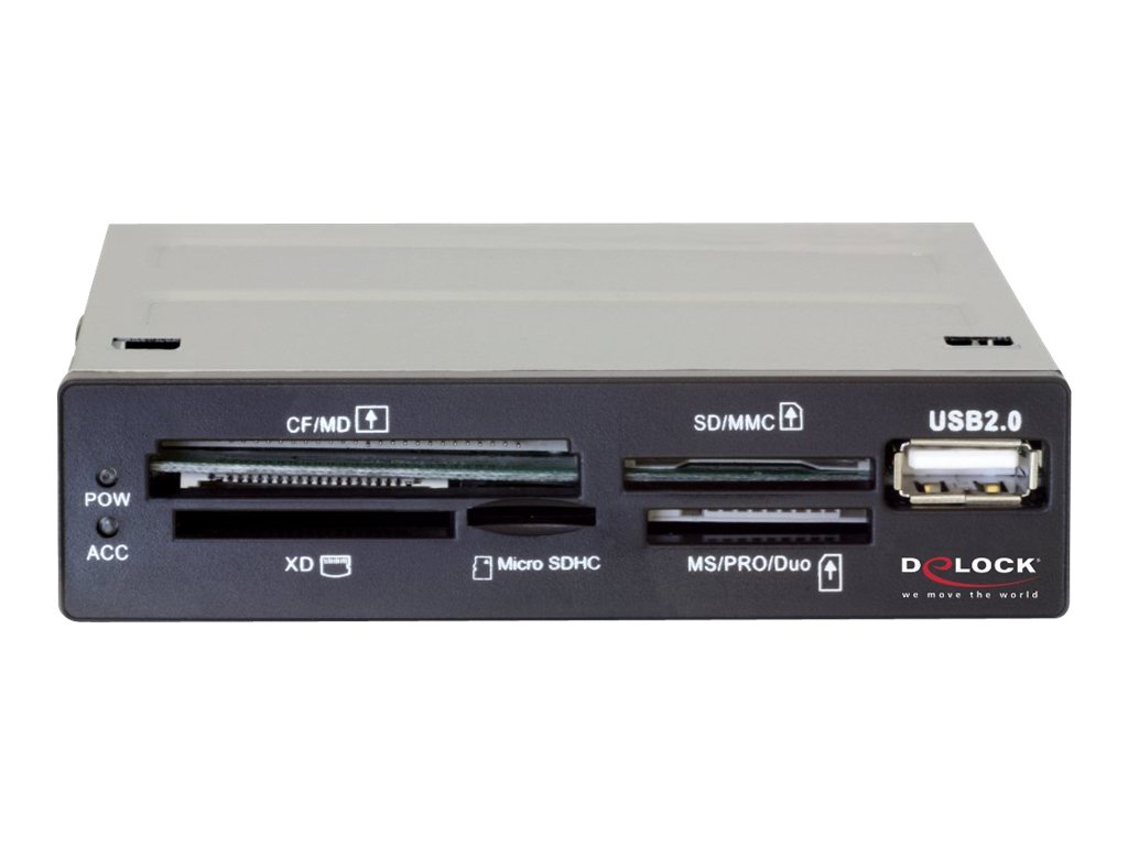 Delock USB 2.0 CardReader All in 1 - Kartenleser - 57-in-1 - 8,9 cm (3,5 Zoll)