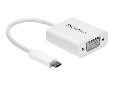 StarTech.com USB-C auf VGA Adapter - USB Typ-C zu VGA Video Konverter - Weiß - USB/VGA-Adapter - USB-C (M) zu HD-15 (VGA) (W) - USB 3.1 Gen 1 / Thunderbolt 3