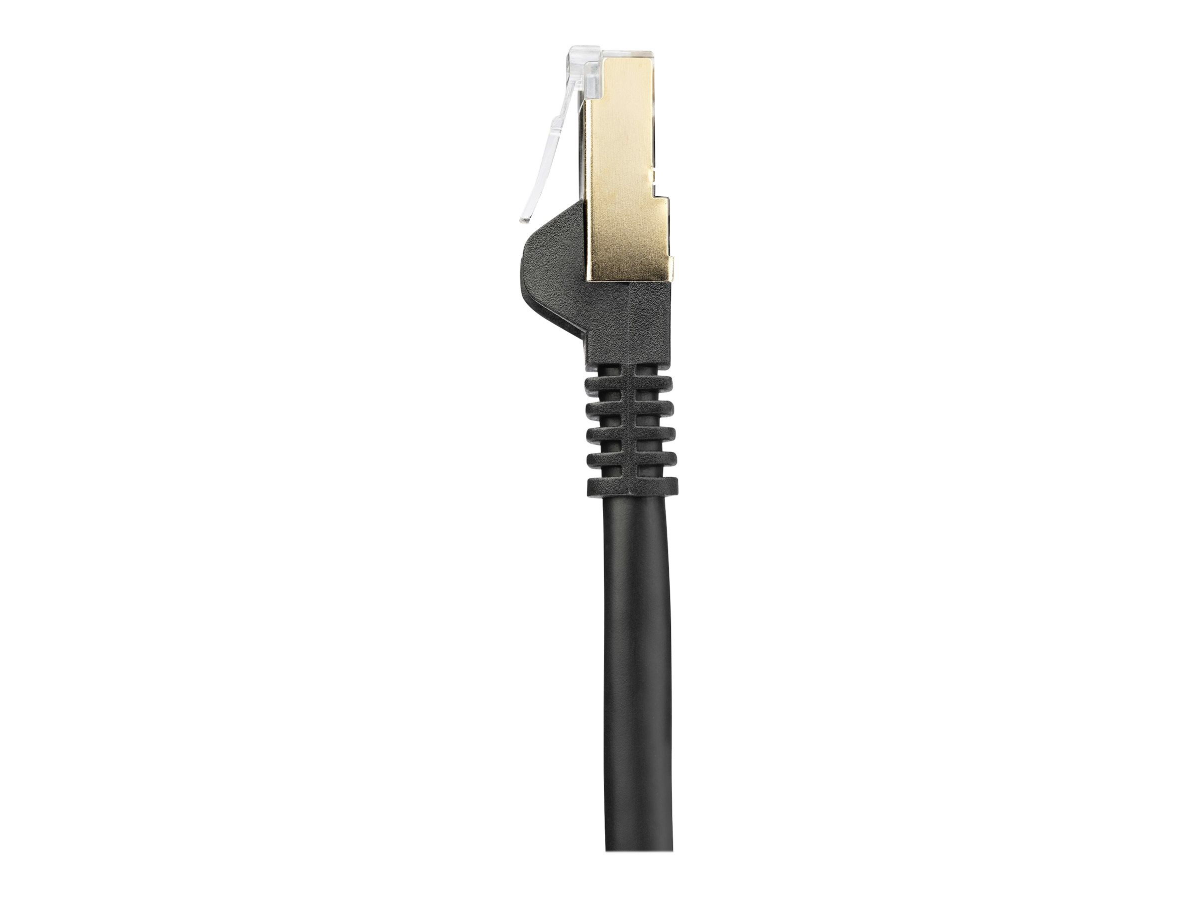 StarTech.com 7m CAT6A Ethernet Cable, 10 Gigabit Shielded Snagless RJ45 100W PoE Patch Cord, CAT 6A 10GbE STP Network Cable w/Strain Relief, Black, UL Certified Wiring/TIA - Category 6A - 26AWG (6ASPAT7MBK)