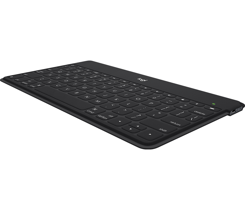 Logitech Keys-To-Go, QWERTY, Holländisch, UK Englisch, 1,7 cm, 1,2 mm, Jede Marke, Schwarz