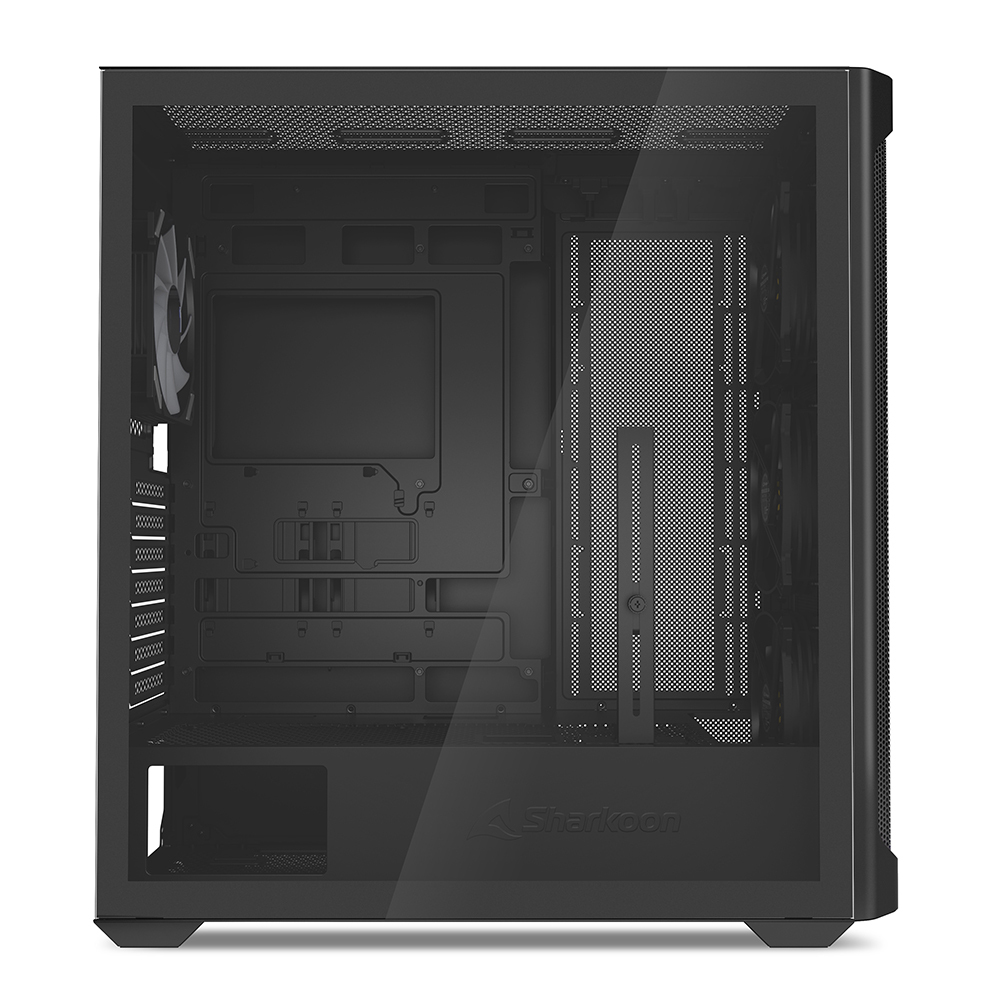 Sharkoon Gehäuse AK4W RGB ATX 1x Glas schwarz - Midi/Minitower - ATX, Ansicht 4