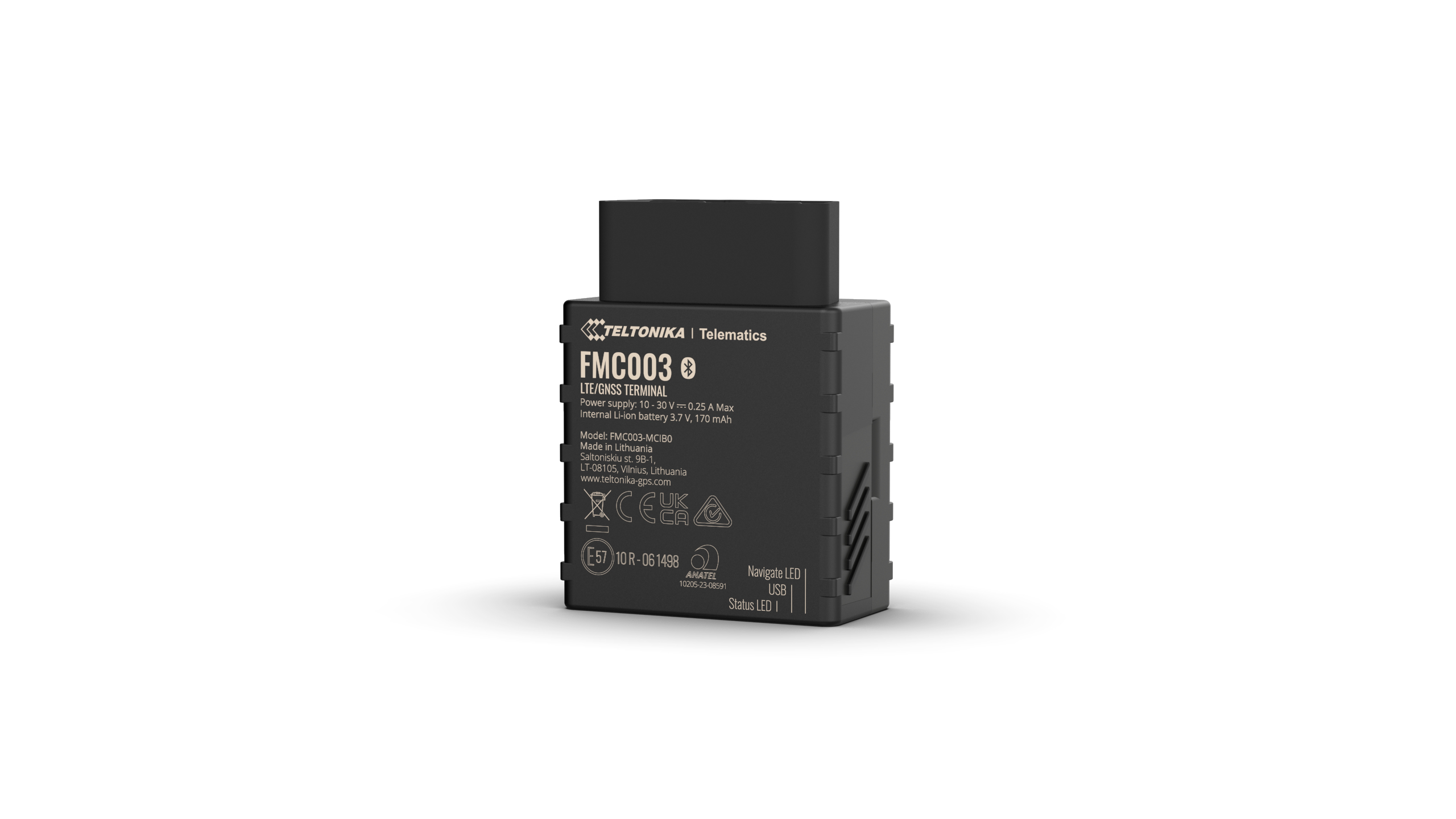 Teltonika FMC003 - Auto - GPS-Tracker - Schwarz - Schmutzabweisend - Single SIM - Acrylnitril-Butadien-Styrol (ABS), Ansicht 3