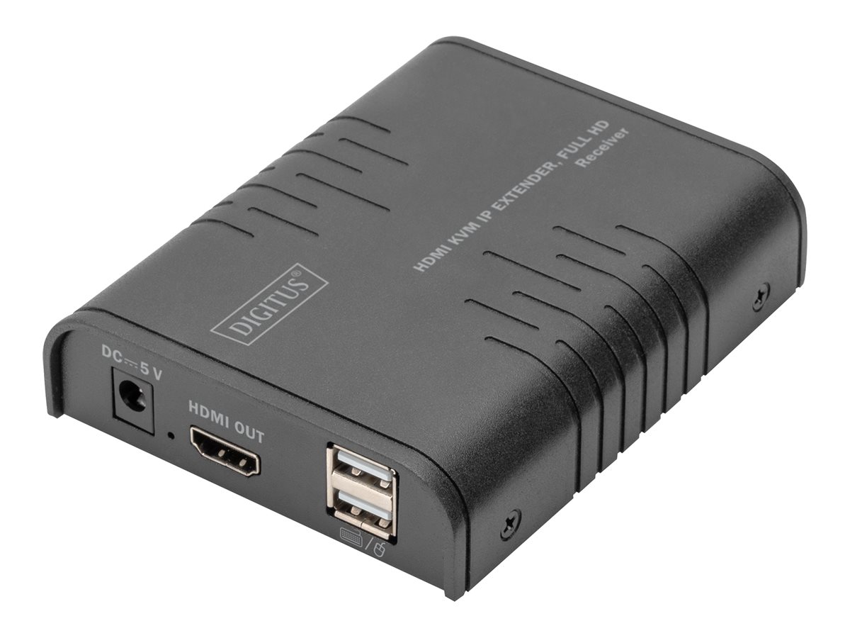 DIGITUS HDMI KVM IP Extender Receiver, Full HD