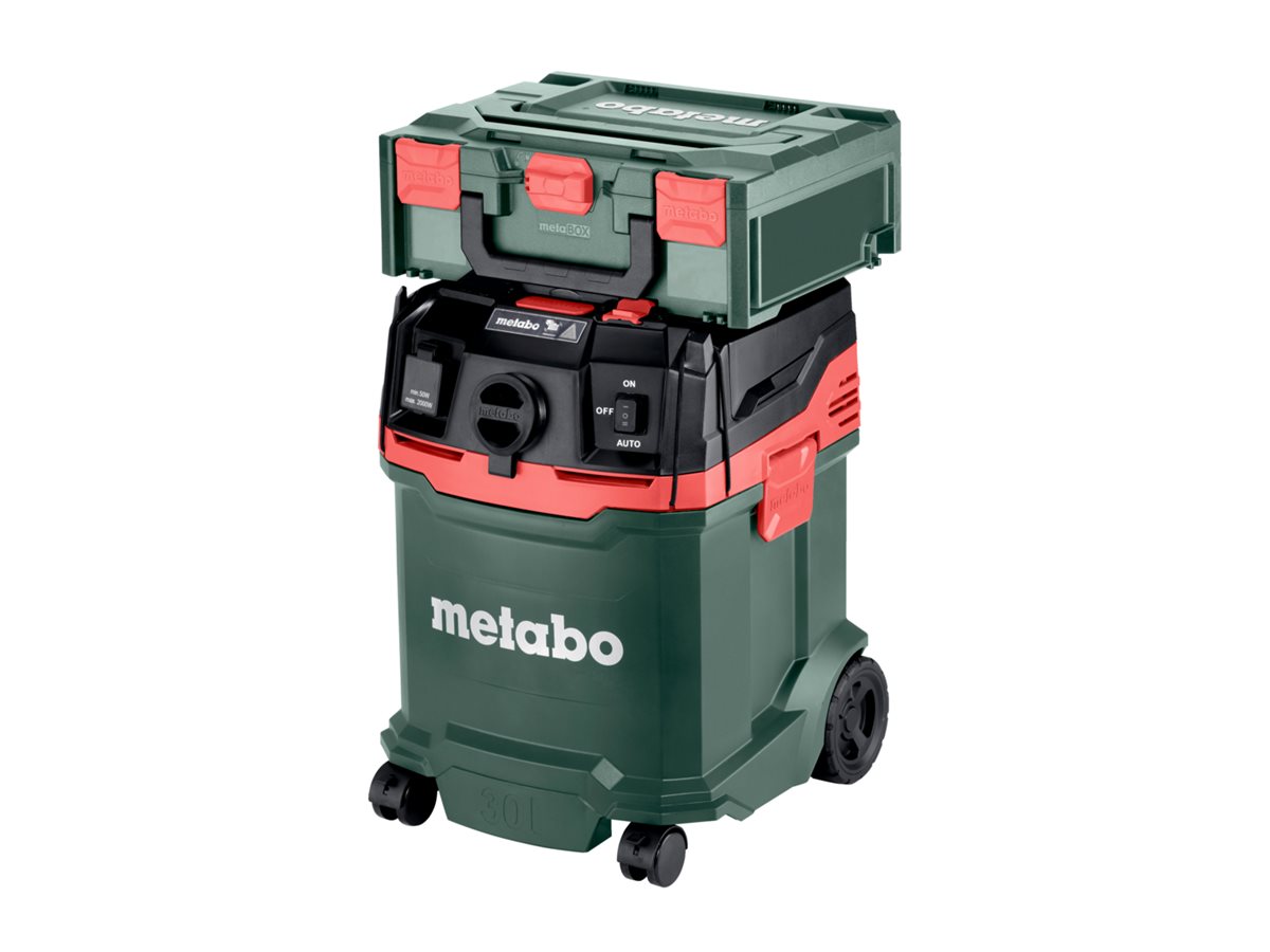 Metabo ASA 30 M PC - 1200 W - Trommel-Vakuum - Trocken&Nass - 30 l - 78 dB - Schwarz - Grün - Rot, Ansicht 3
