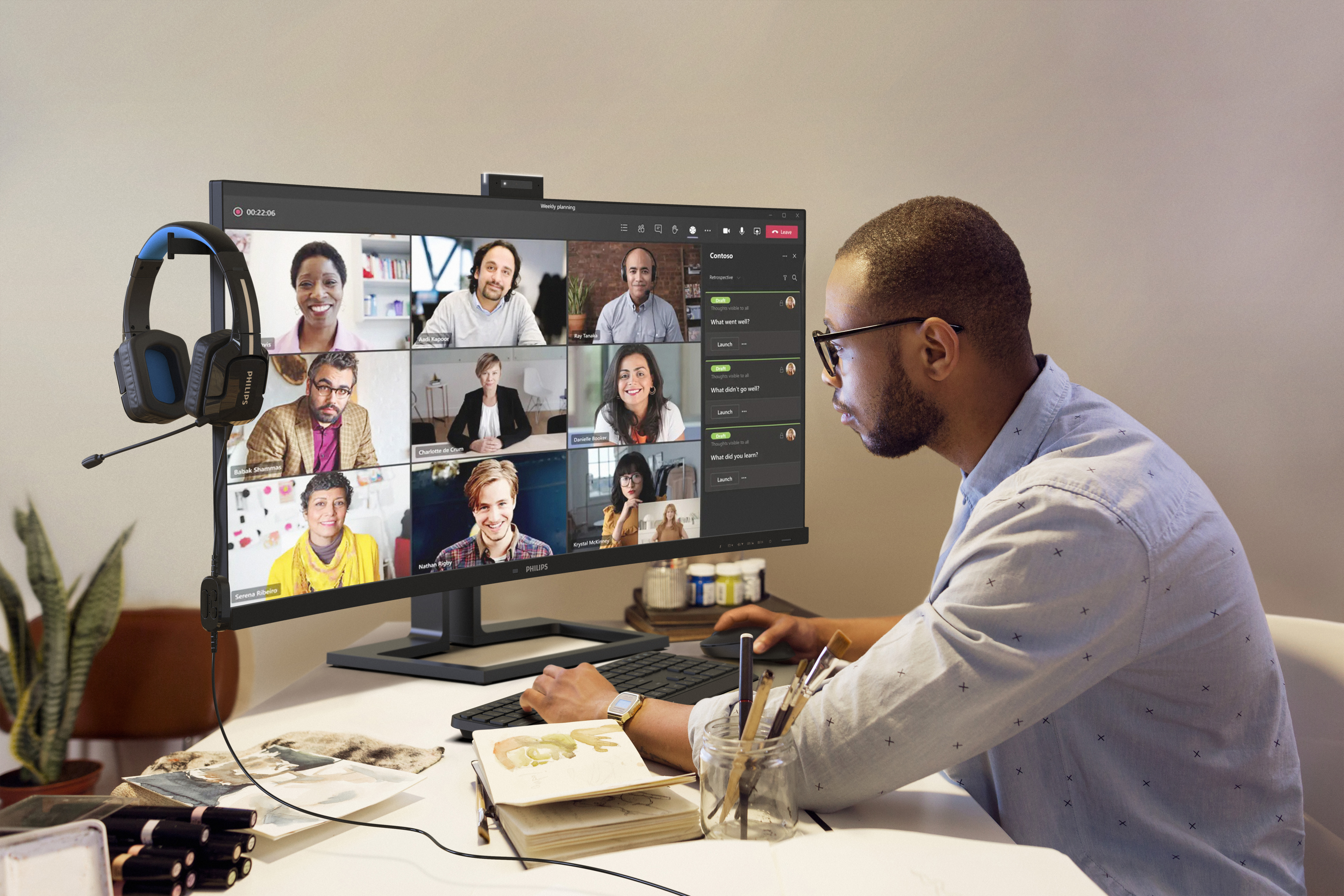 Philips 6000 Series - LED-Monitor - USB - 100.9 cm (39.7), Ansicht 2