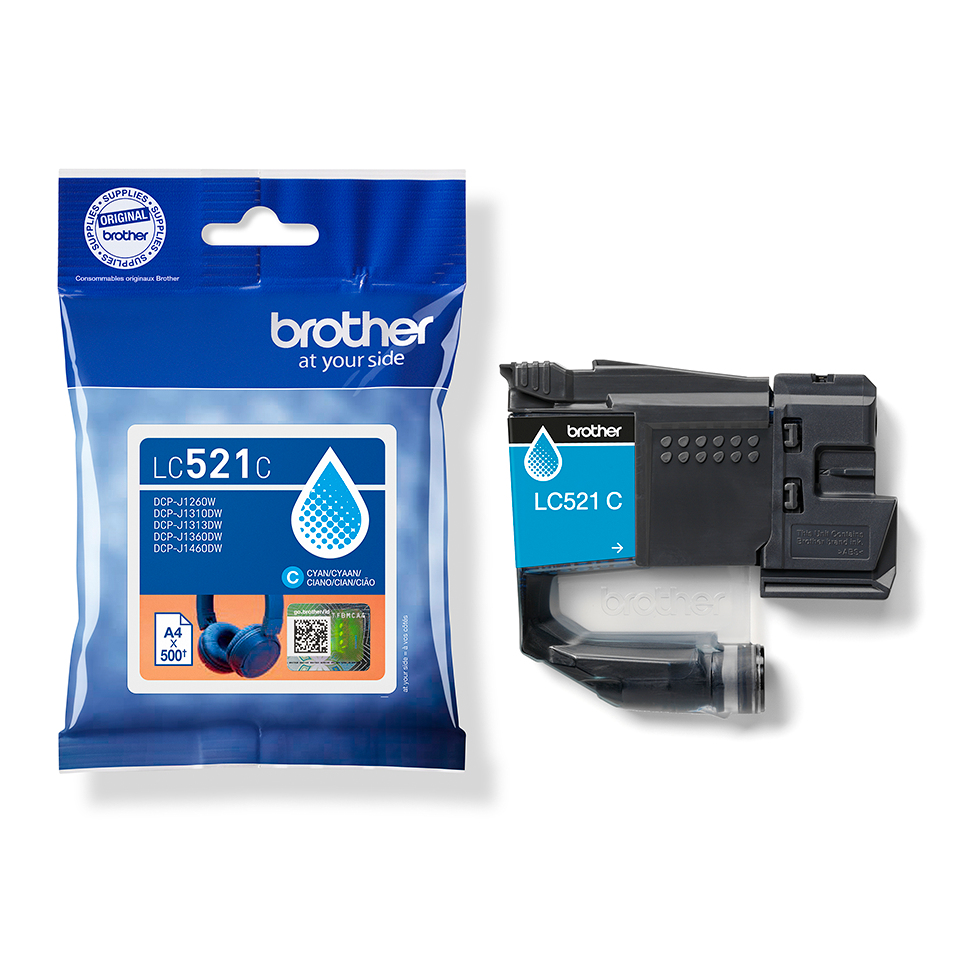 Brother LC521C - Cyan - original - Kissen-Pack, Ansicht 2