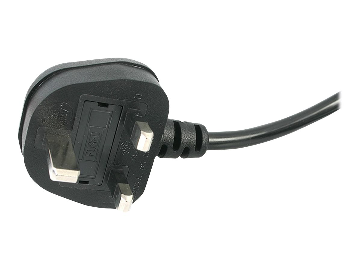 StarTech.com 1 m GB Laptop Ladekabel, BS 1363 Stecker auf C7, 2,5A 250V, 18AWG, Schwarz, Laptop Ersatzkabel, Drucker Stromkabel, UK Laptop Stromkabel/Netztkabel - UL gelistet (PXTNB2SUK1M)