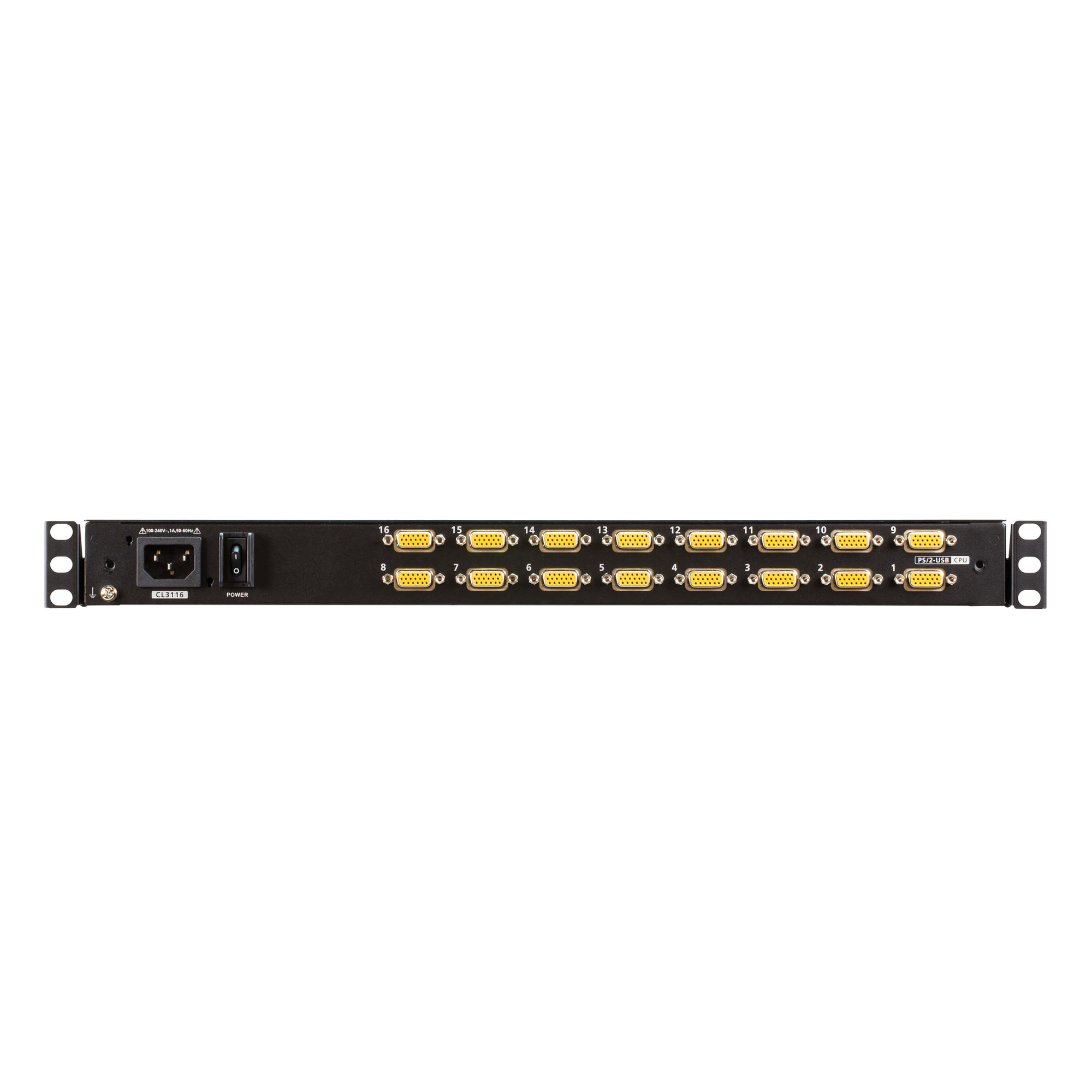 ATEN 16P Short Depth Single Rail LCD KVM SW-Swiss german Keyboard, Ansicht 3