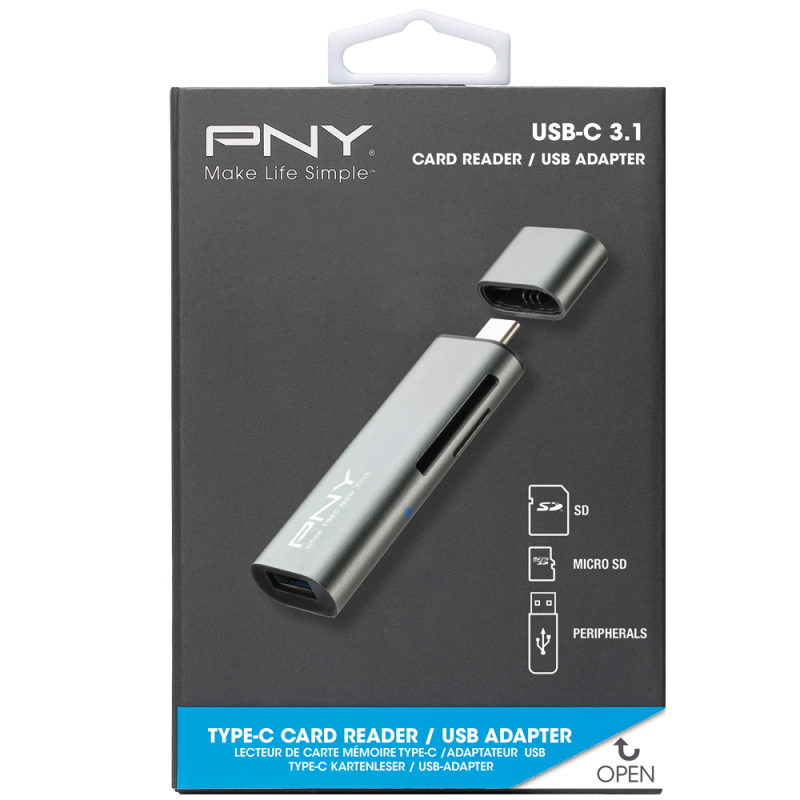 PNY Kartenleser - 3 in 1 (SD, microSD, SDHC, microSDHC, SDXC, microSDXC), Ansicht 2