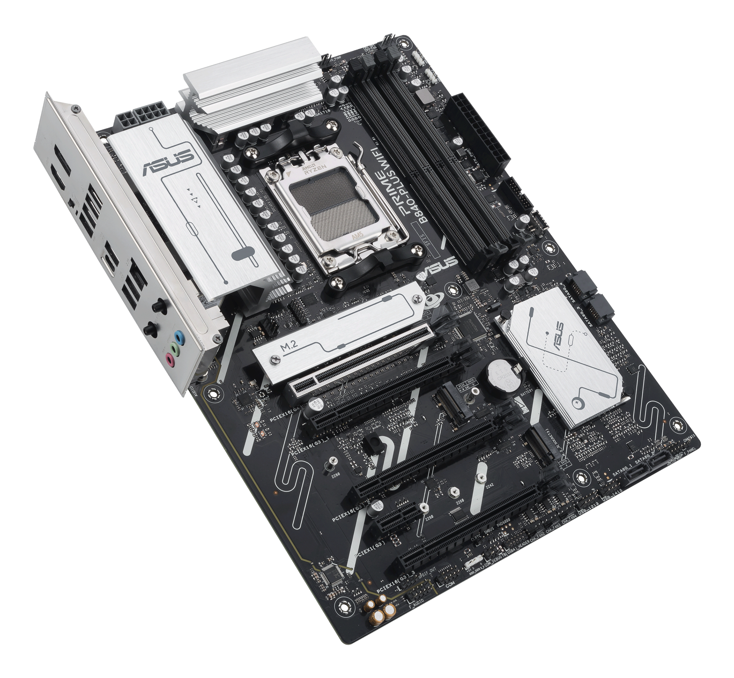 ASUS PRIME B840-PLUS WIFI - Motherboard - ATX - Socket AM5 - AMD B840 Chipsatz - Onboard-Grafik (CPU erforderlich), Ansicht 2