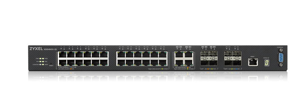 ZyXEL XGS4600-32 - Switch - L3 - managed - 24 x 10/100/1000 + 4 x Kombi-Gigabit-SFP + 4 x 10 Gigabit SFP+, Ansicht 4