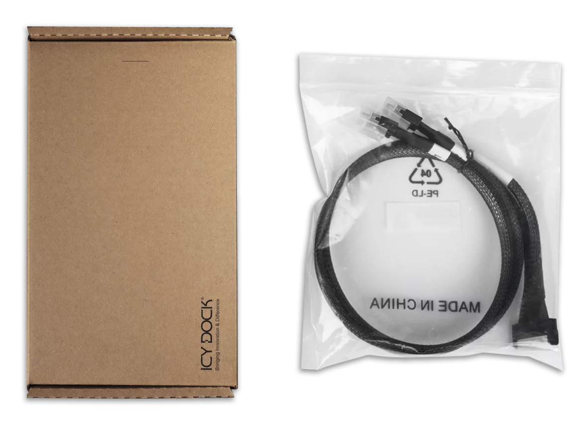 Icy Dock Kabel MCIO 8i SFF-TA-1016 to 2x SlimSAS 4i - Kabel, Ansicht 2