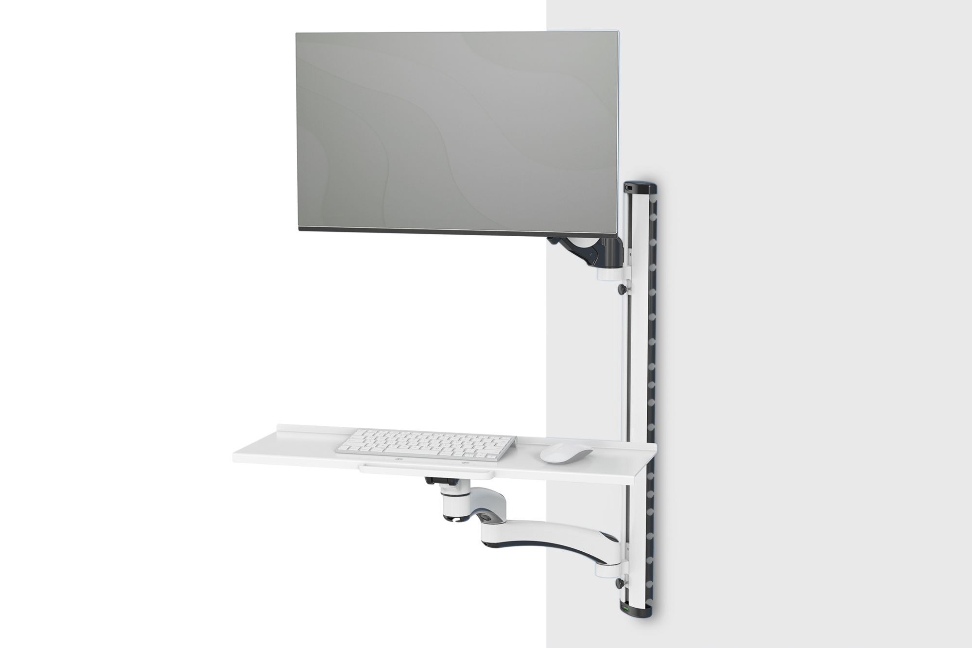 DIGITUS DA-90451 - Befestigungskit (CPU Wandhalterung, sit/stand workstation mount) - für Monitor / Tastatur, Ansicht 2