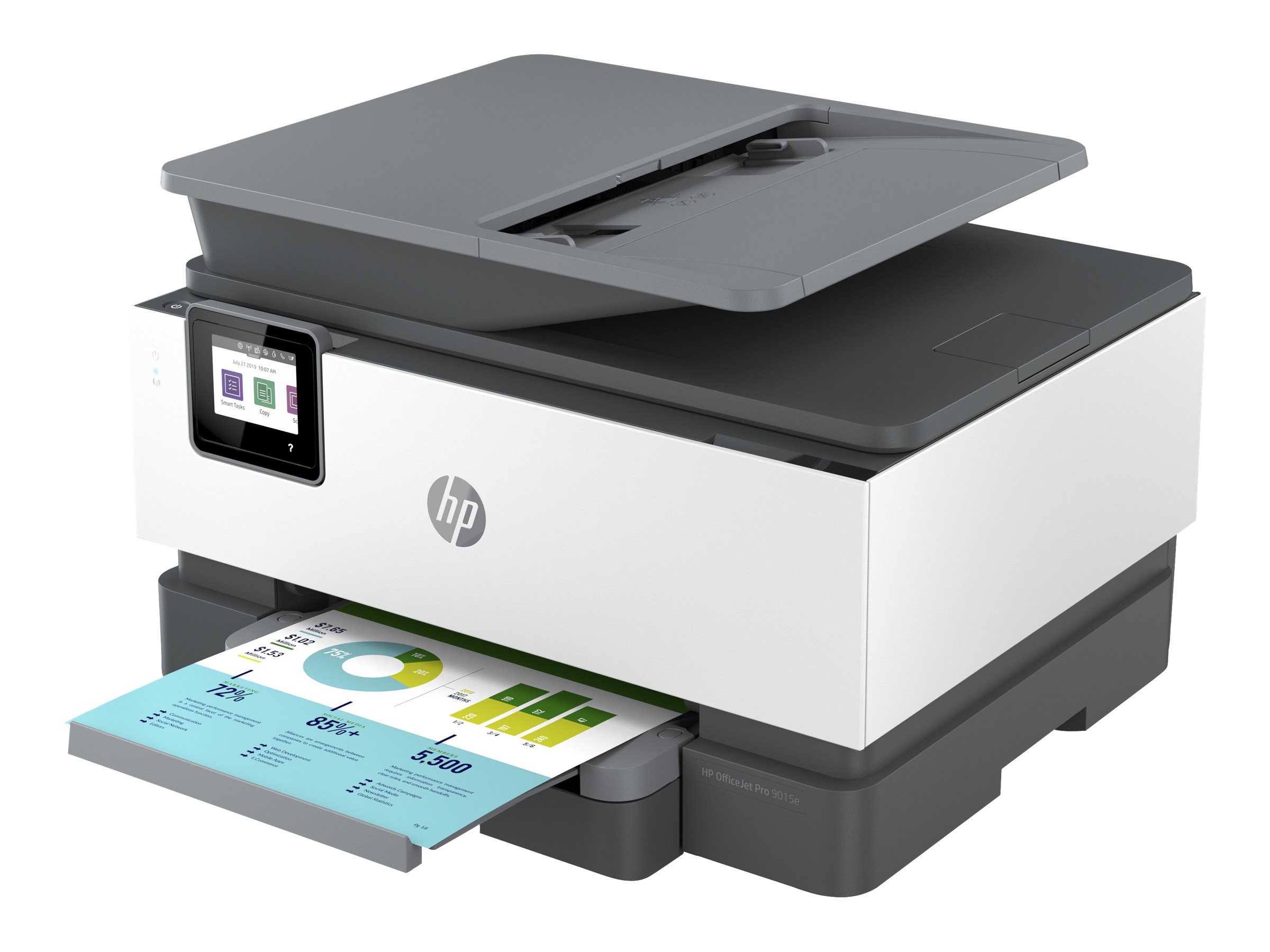 HP Officejet Pro 9015e All-in-One - Multifunktionsdrucker - Farbe - Tintenstrahl - Legal (216 x 356 mm) (Original) - A4/Legal (Medien) - bis zu 21 Seiten/Min. (Kopieren) - bis zu 22 Seiten/Min. (Drucken) - 250 Blatt - 33.6 Kbps - USB 2.0, LAN, Wi-Fi(