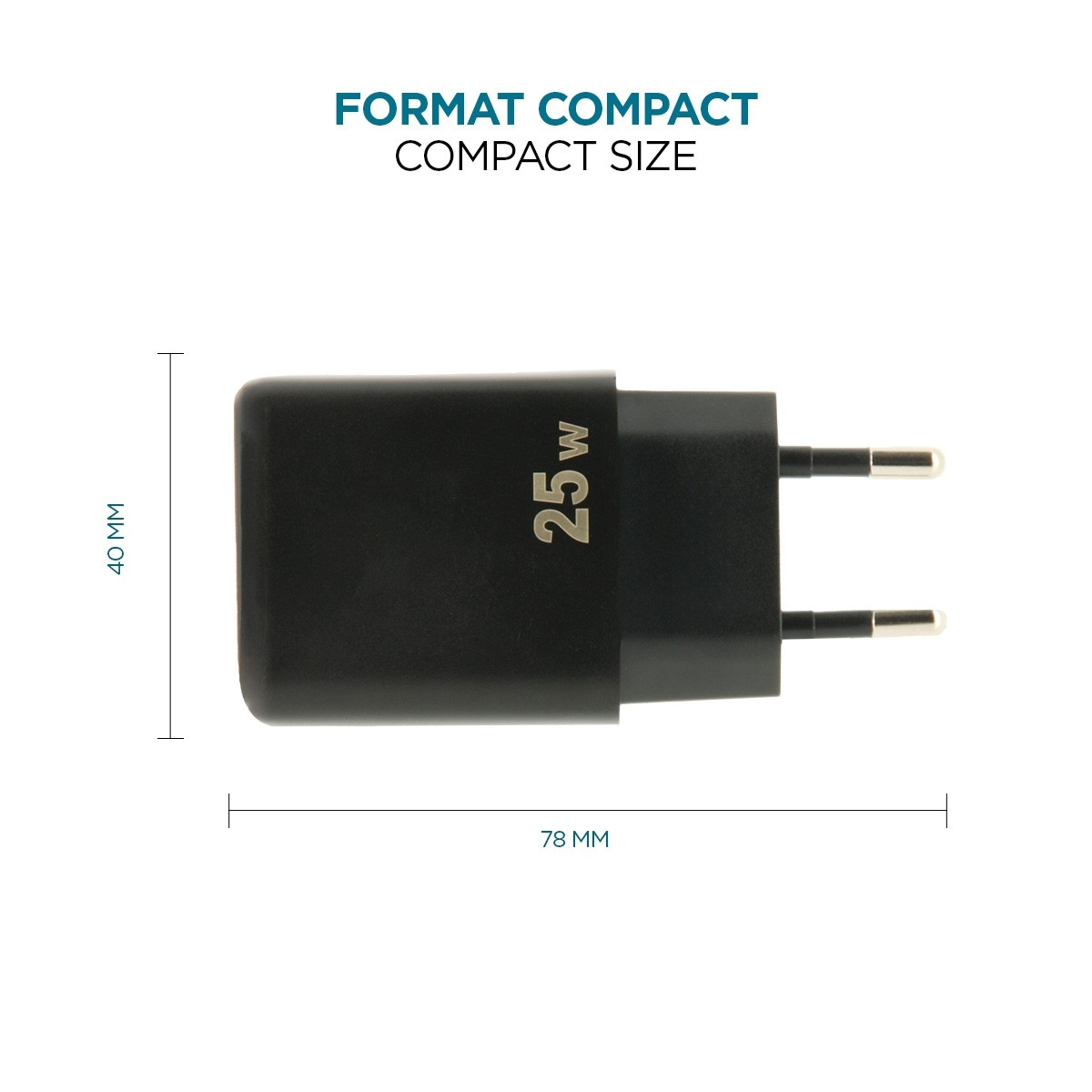 Mobilis Netzteil - schnell - 25 Watt - PD (24 pin USB-C), Ansicht 2